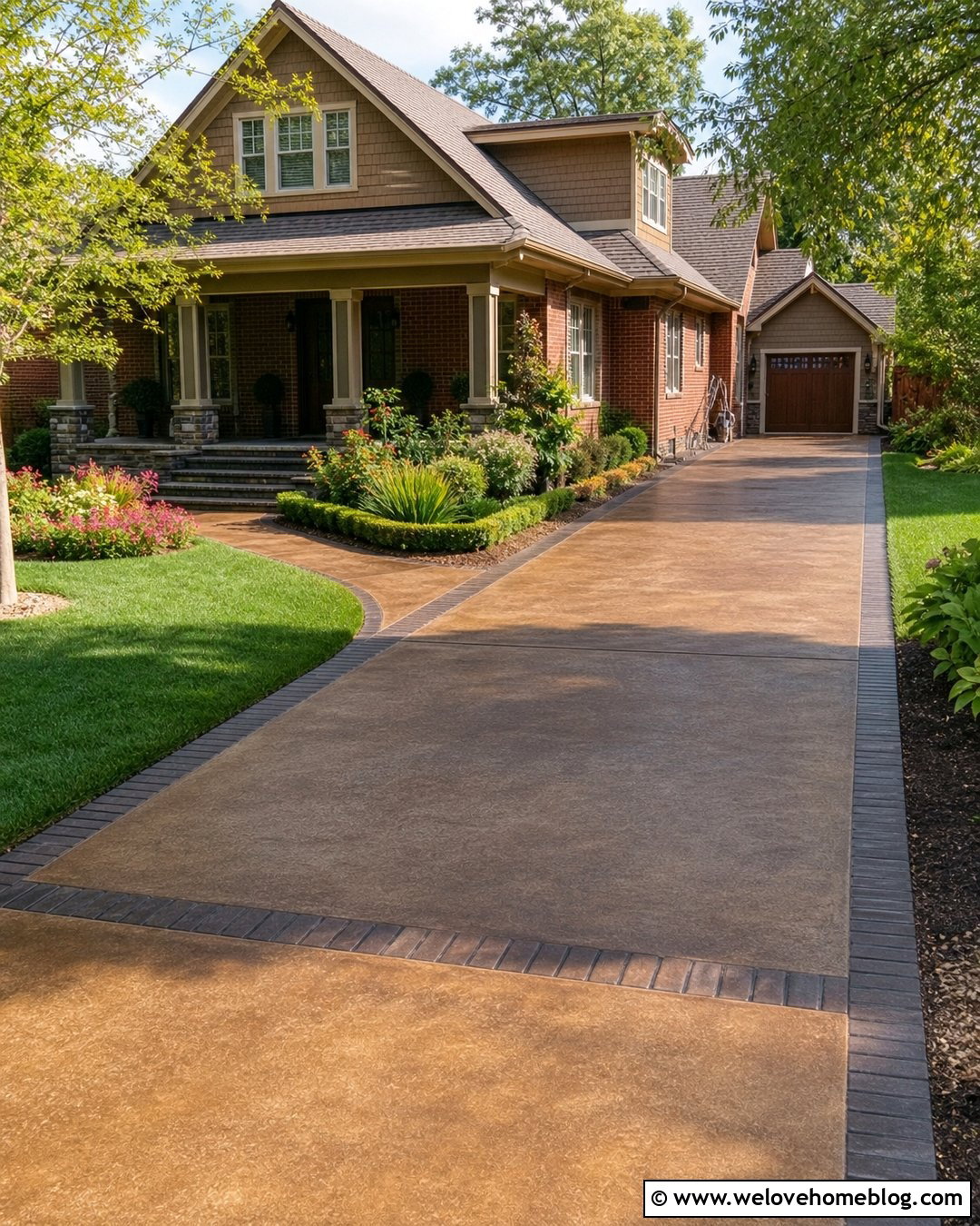 Brown Stained Concrete Driveway - 20 Stain Concrete Driveway Ideas