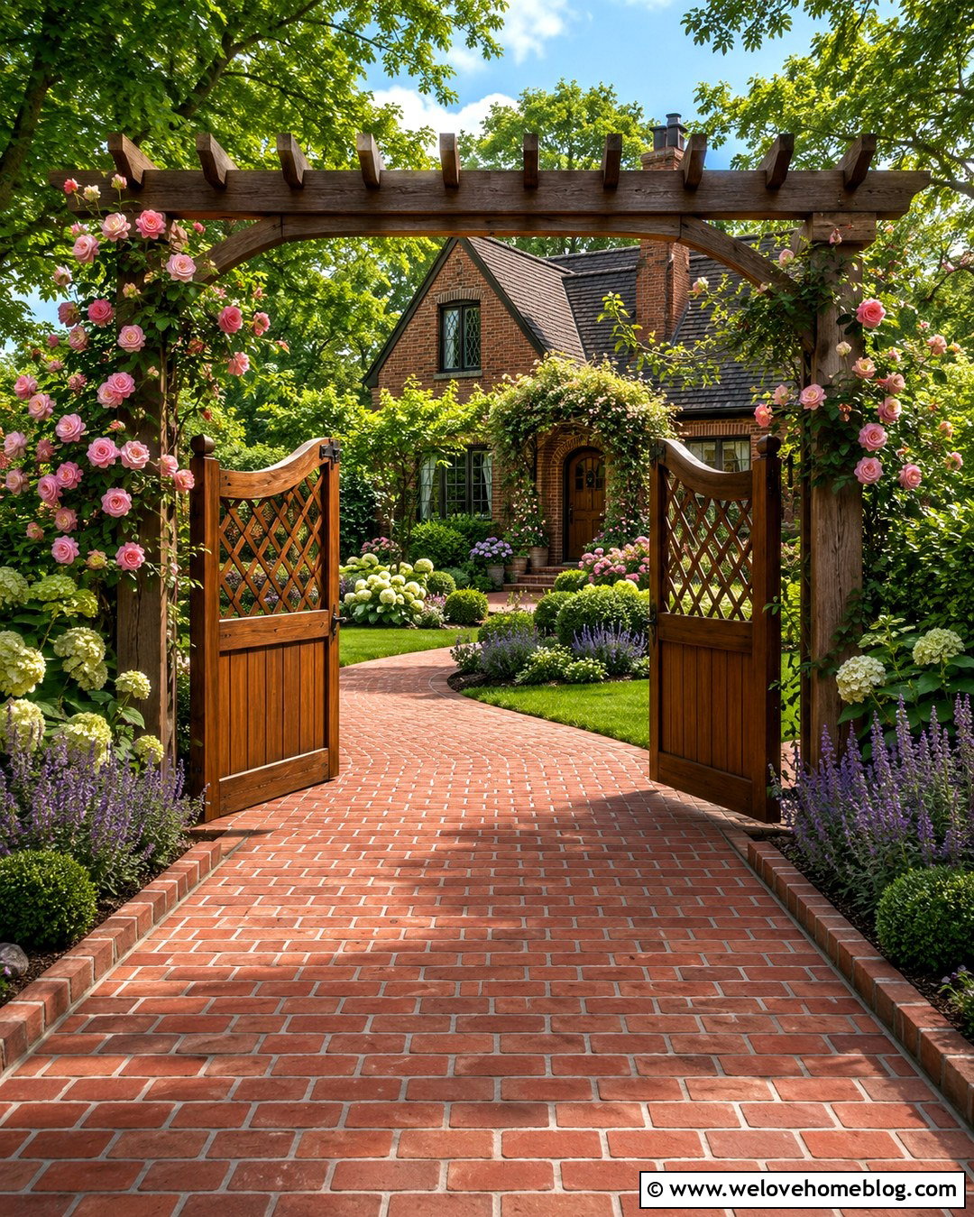 20 Brown Wooden Driveway Gate Ideas for a Warm Welcome