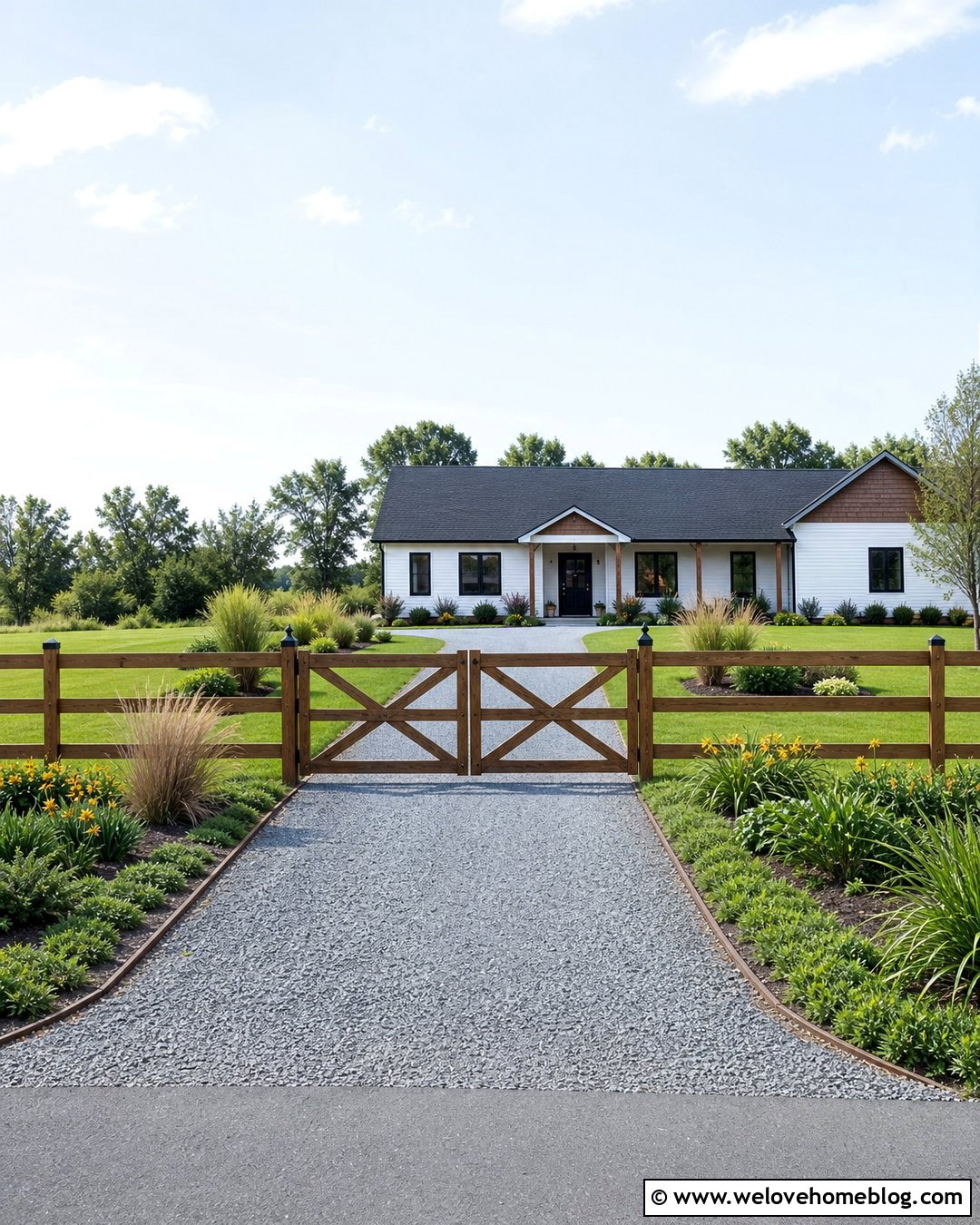 Budget Driveway Fence - 30 Driveway Fence Ideas
