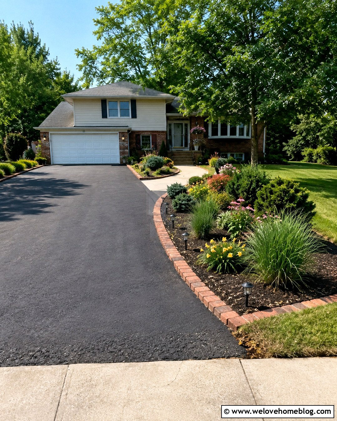 Budget Driveway Landscaping With Mulch Beds - 20 next to driveway landscaping ideas