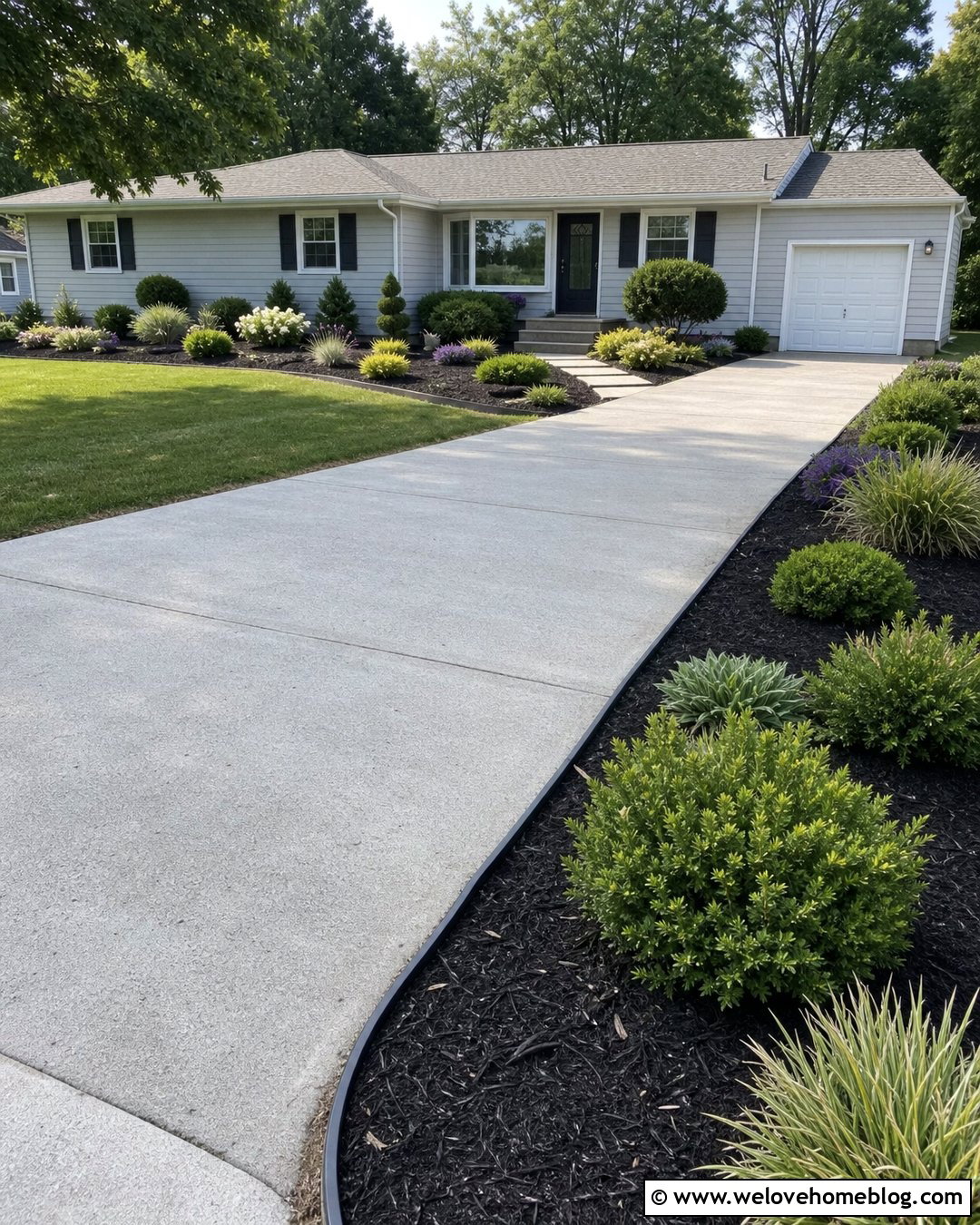20 Front House Driveway Landscaping Ideas for Easy Curb Appeal