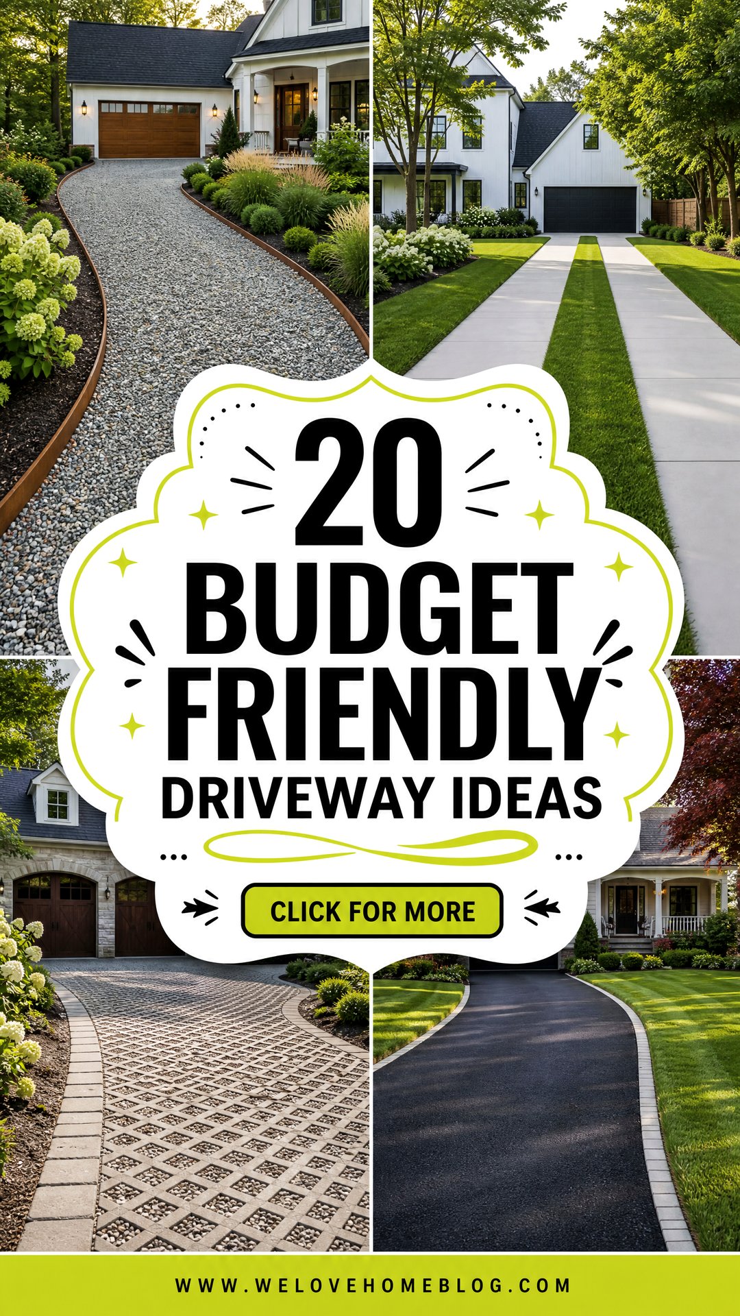 20 Budget Friendly Driveway Ideas for High-End Curb Appeal - 20 Budget Friendly Driveway Ideas for High-End Curb Appeal