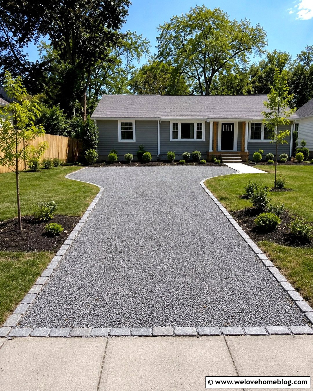 Budget Gravel Driveway With One Row Cobblestone Edging - 20 gravel driveway cobblestone edging ideas
