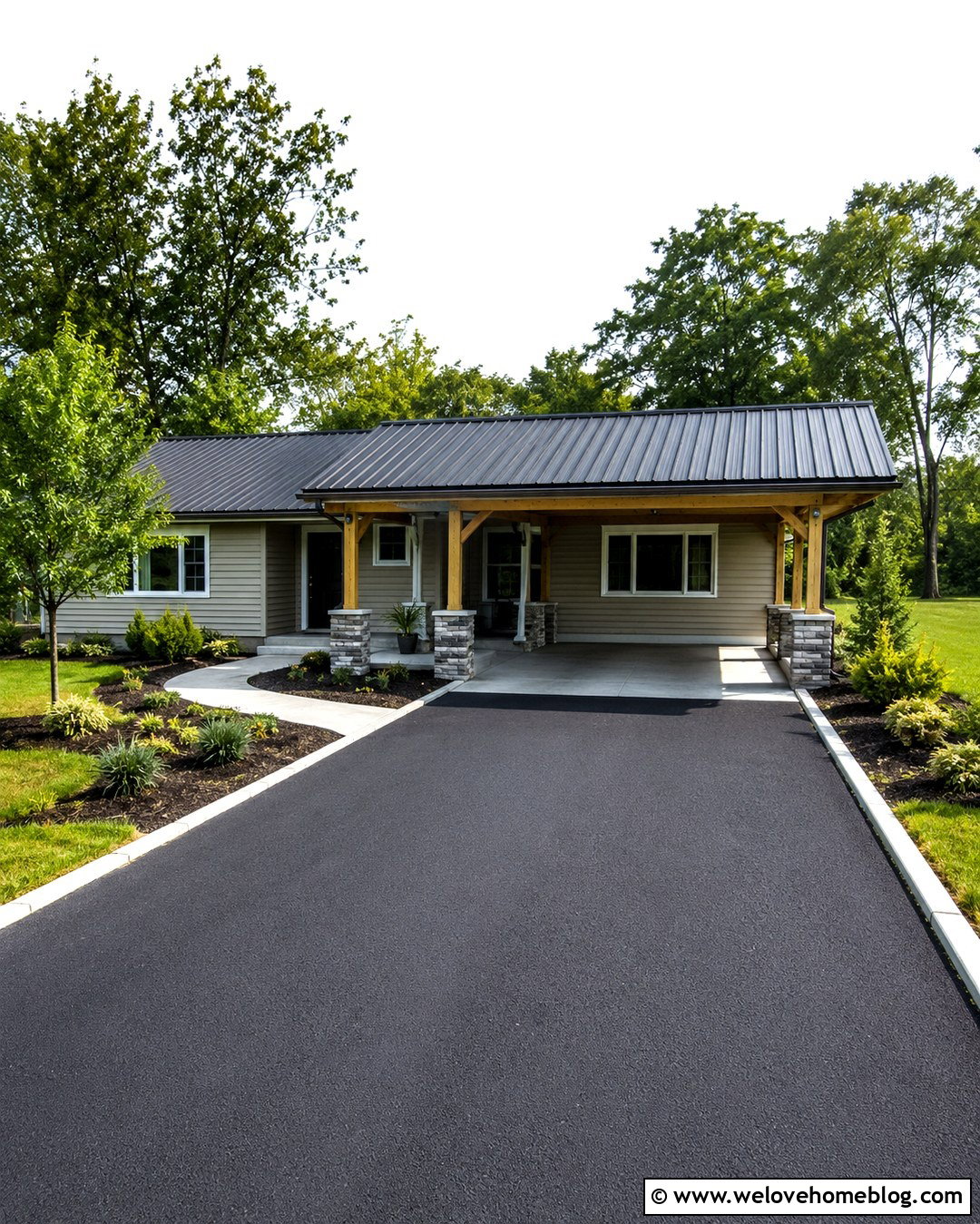 Budget Metal Roof Driveway Porch - 20 Driveway Porch Ideas