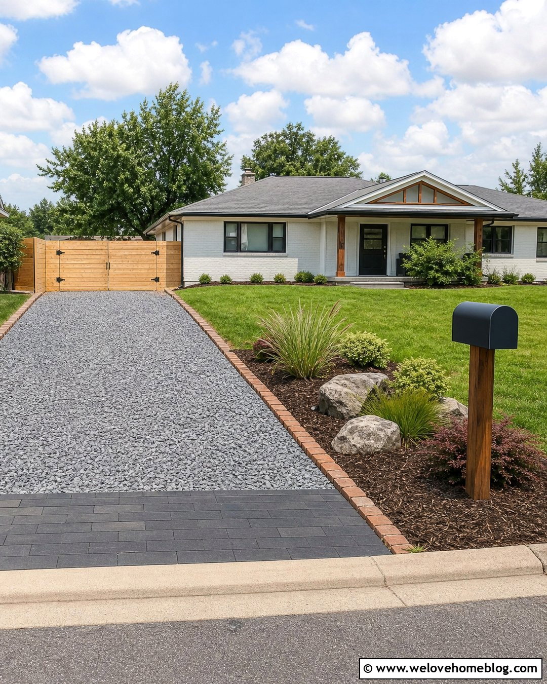 Budget Rock Driveway Makeover - 35 Rock Driveway Ideas