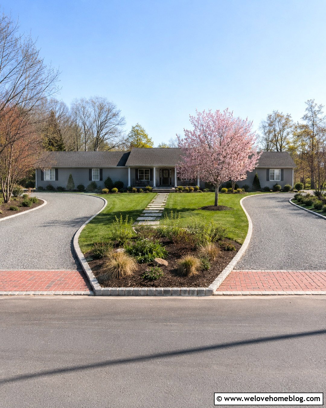 20 U Shaped Driveway Front Yards Ideas for Better Curb Appeal