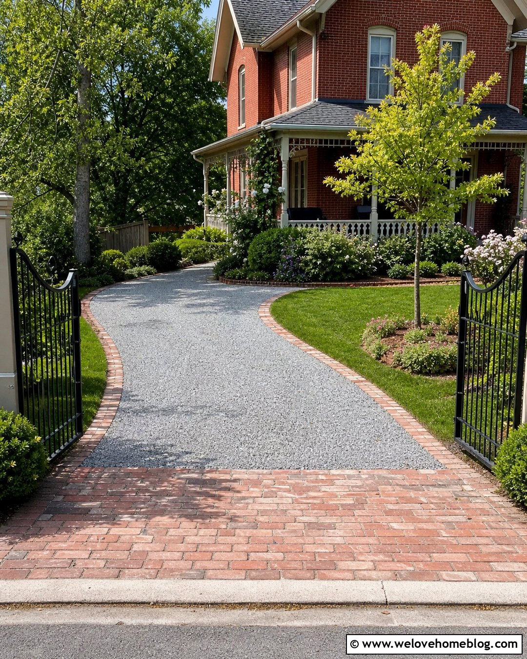 Budget Victorian Driveway With Gravel and Brick - 25 victorian driveway ideas