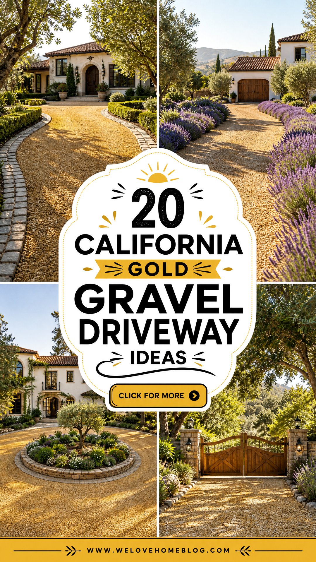 20 California Gold Gravel Driveway Ideas With Warm Style - 20 California Gold Gravel Driveway Ideas With Warm Style