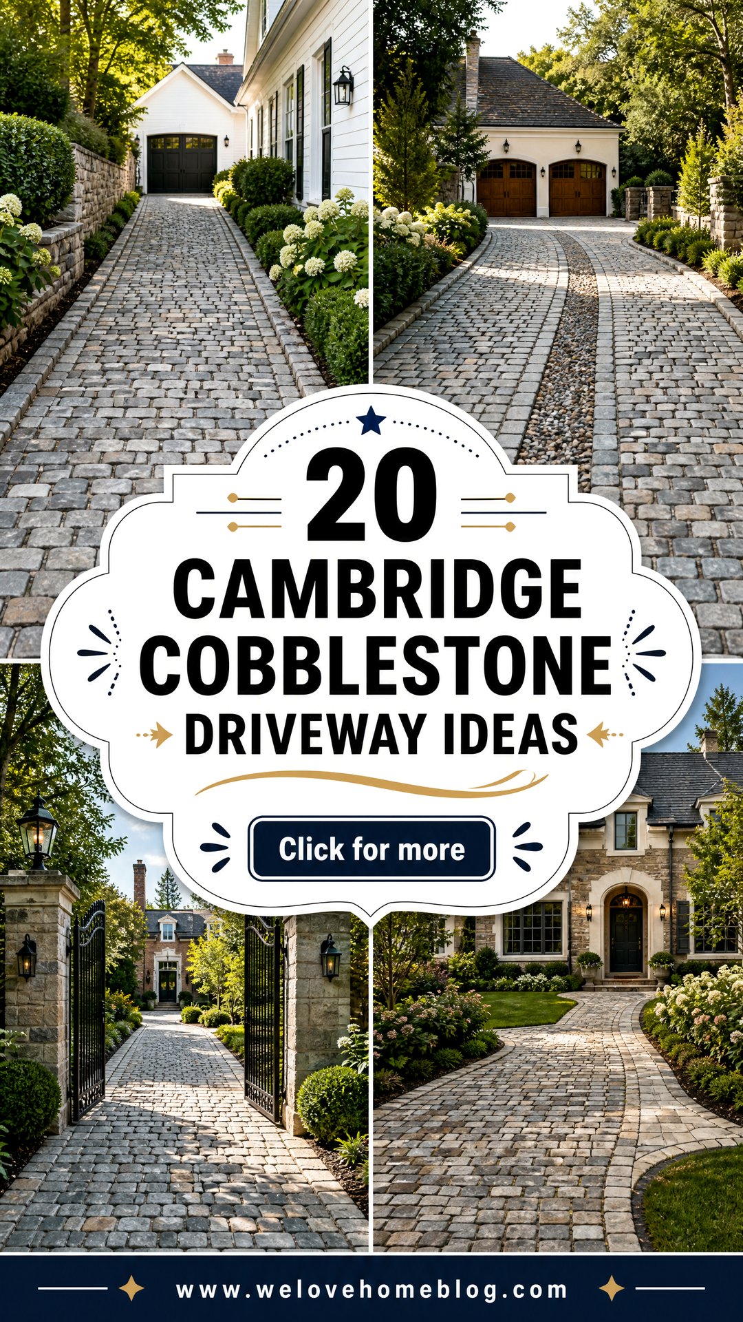 20 Cambridge Cobblestone Driveway Ideas for Timeless Style - 20 Cambridge Cobblestone Driveway Ideas for Timeless Style