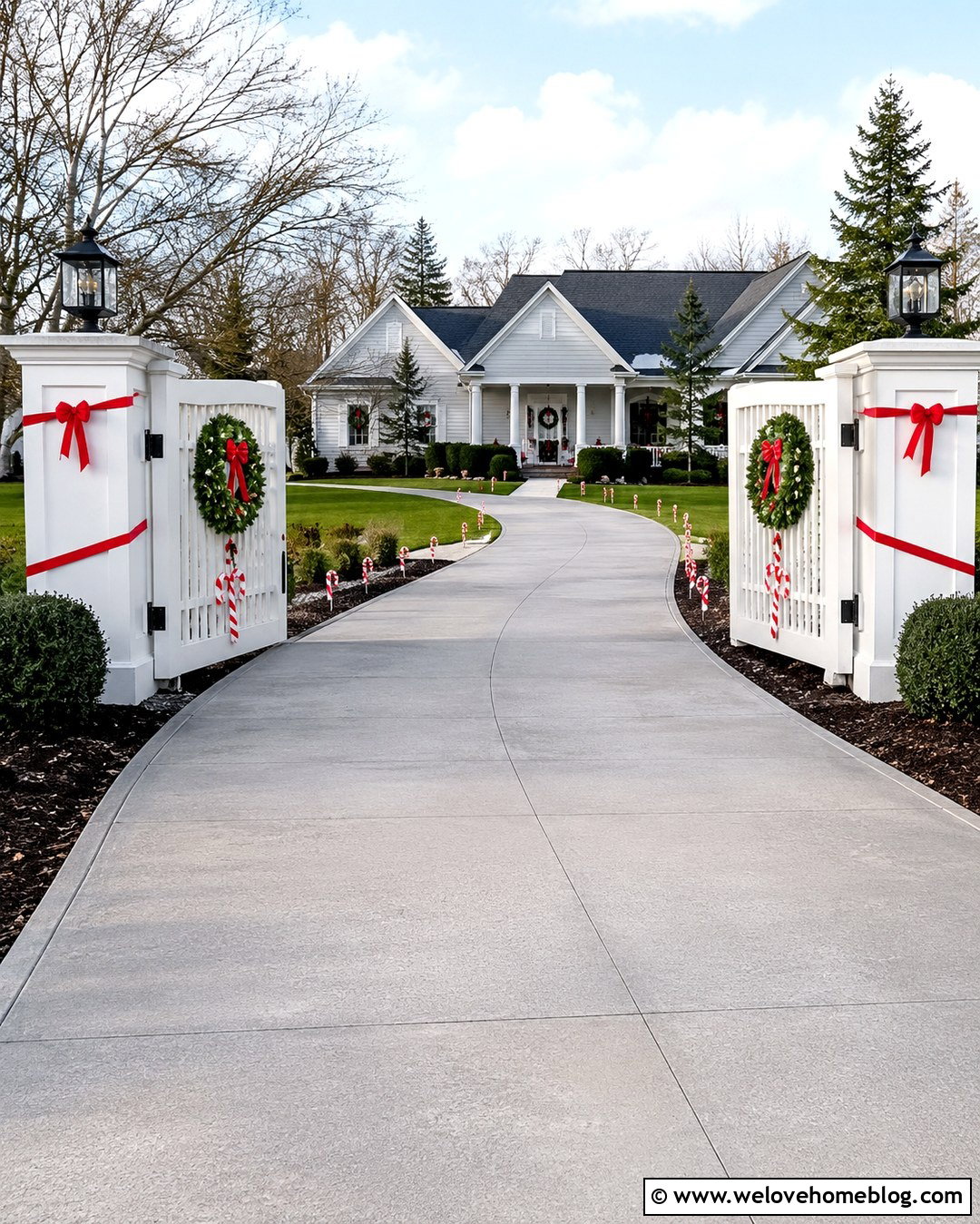 Candy Cane Driveway Gate - 20 Driveway Gate Christmas Decorations Ideas