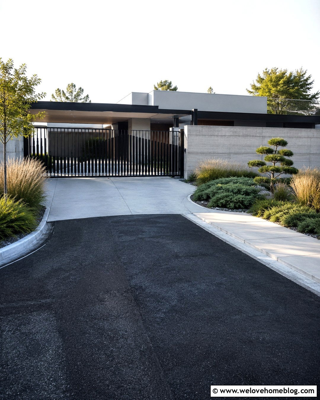 Cantilever Driveway Entry Gate - 20 Driveway Entry Gate Ideas