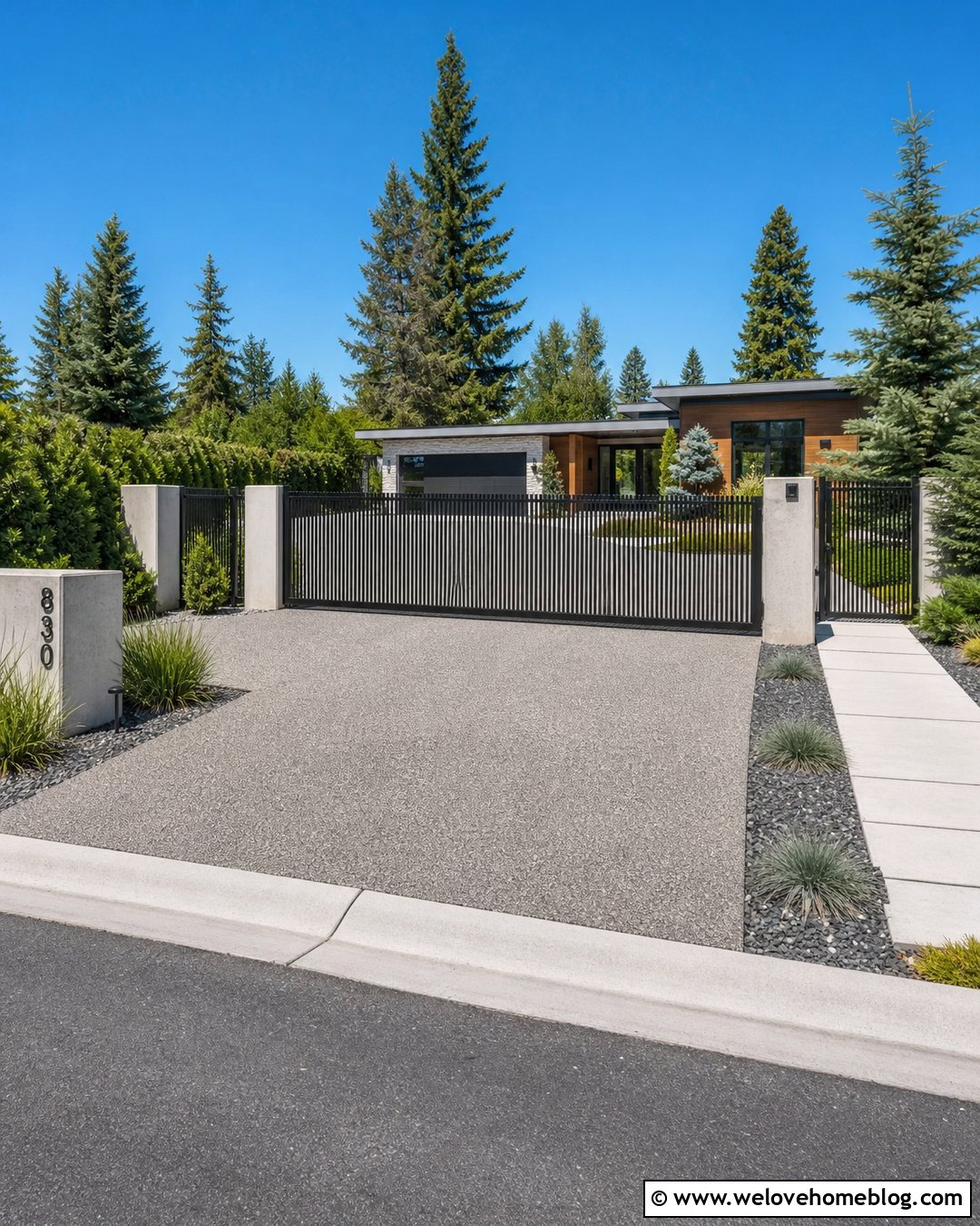 Cantilever Metal Driveway Gate - 20 Unique Driveway Gates Ideas