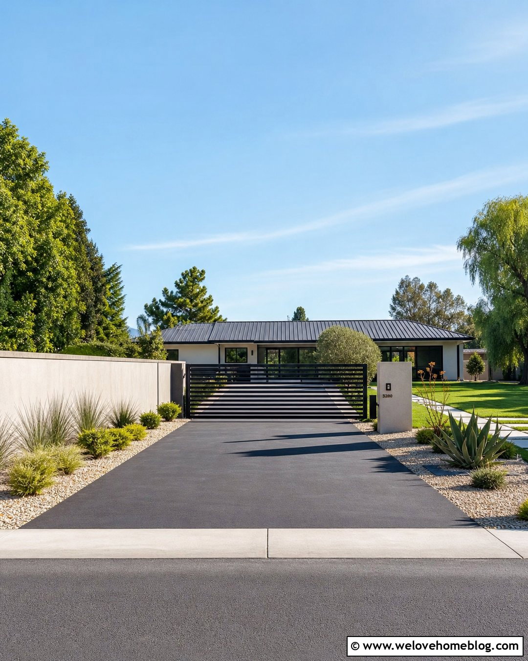 Cantilever Sliding Driveway Gate - 25 Driveway Entrance Gate Ideas