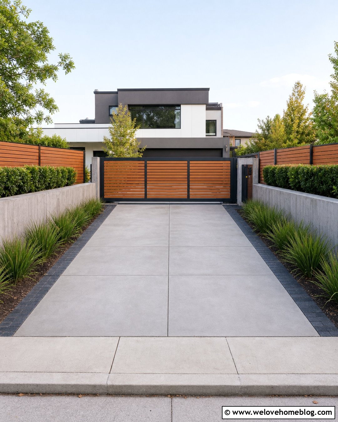 Cantilever Sliding Driveway Gate - 35 Driveway Entry Gates and Entrance Ideas