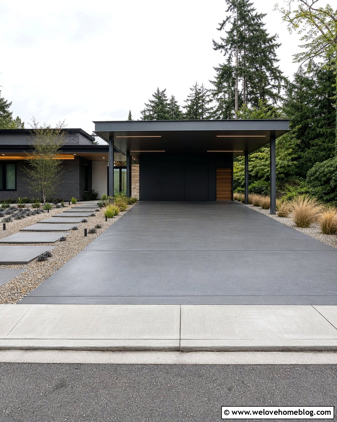 Cantilevered Carport - 20 Driveway Cover Car Ports Ideas