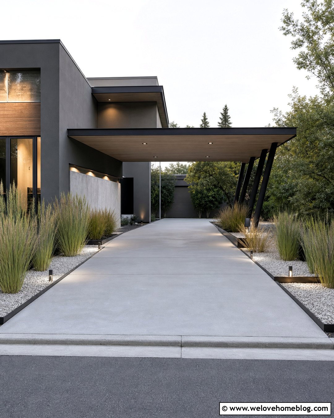 Cantilevered Driveway Canopy - 25 driveway canopy ideas