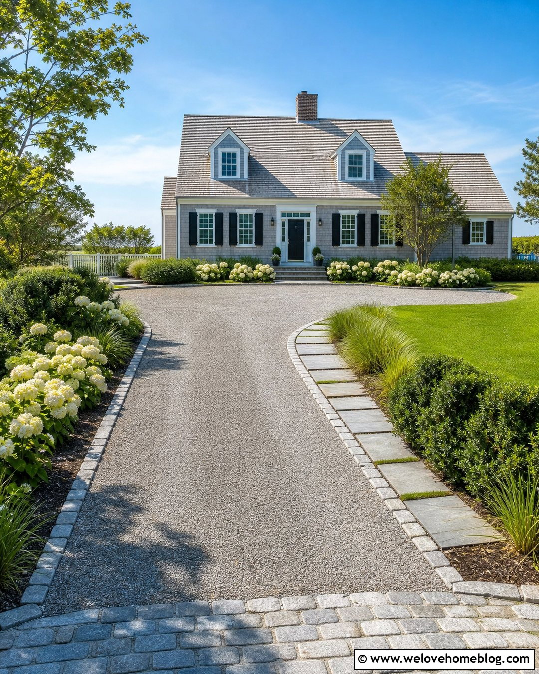 Cape Cod Stone Driveway - 35 Stone Driveway Ideas