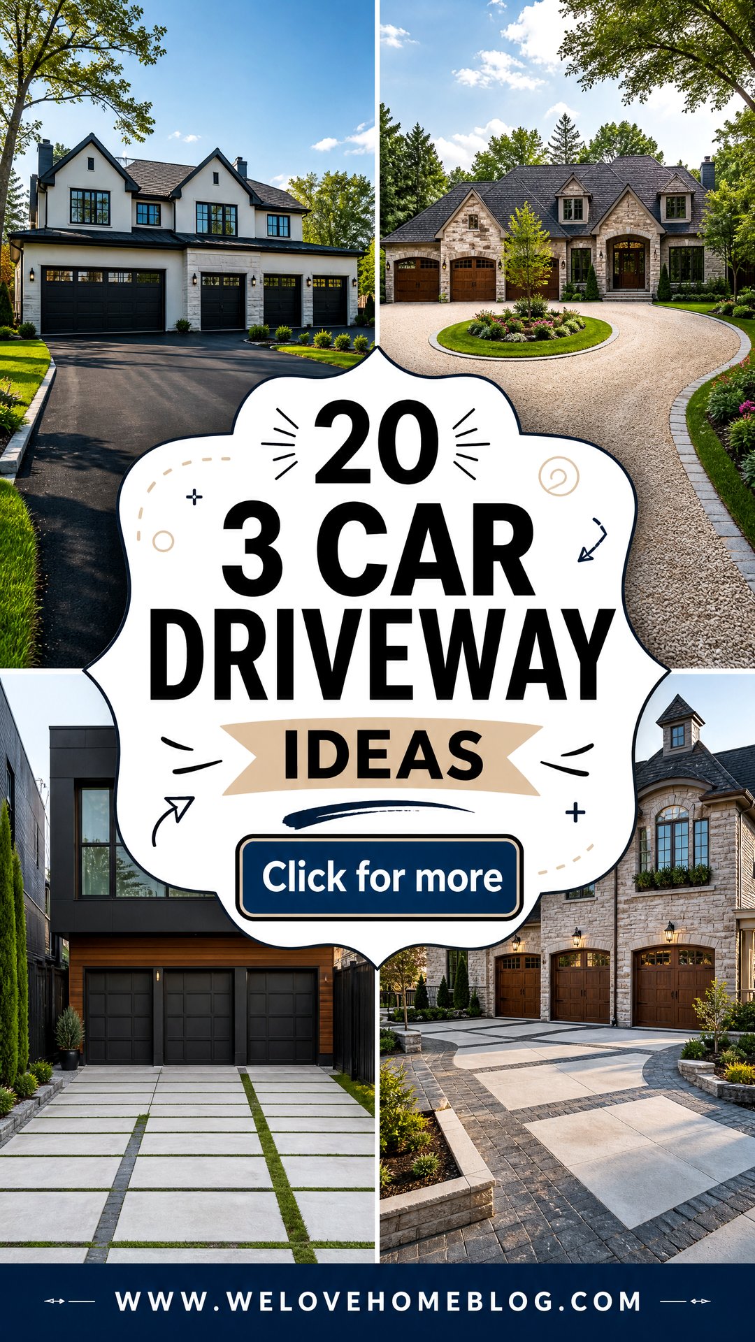20 3 Car Driveway Ideas for Spacious Polished Parking Plans - 20 3 Car Driveway Ideas for Spacious, Polished Parking Plans