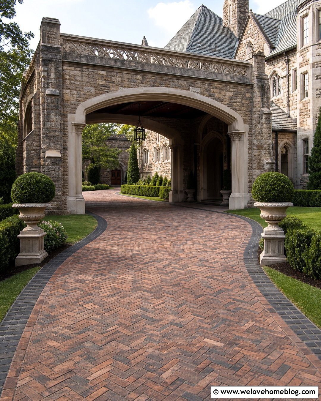 Castle Driveway With Porte Cochere - 25 Castle Driveway Ideas
