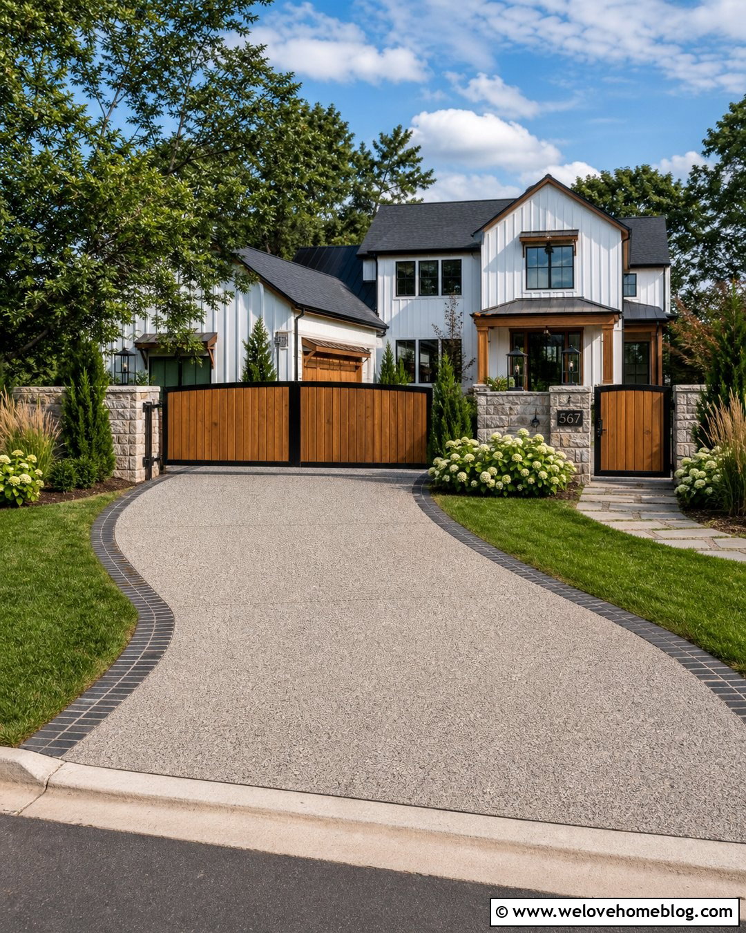 Cedar And Steel Driveway Gate - 40 unique driveway gates
