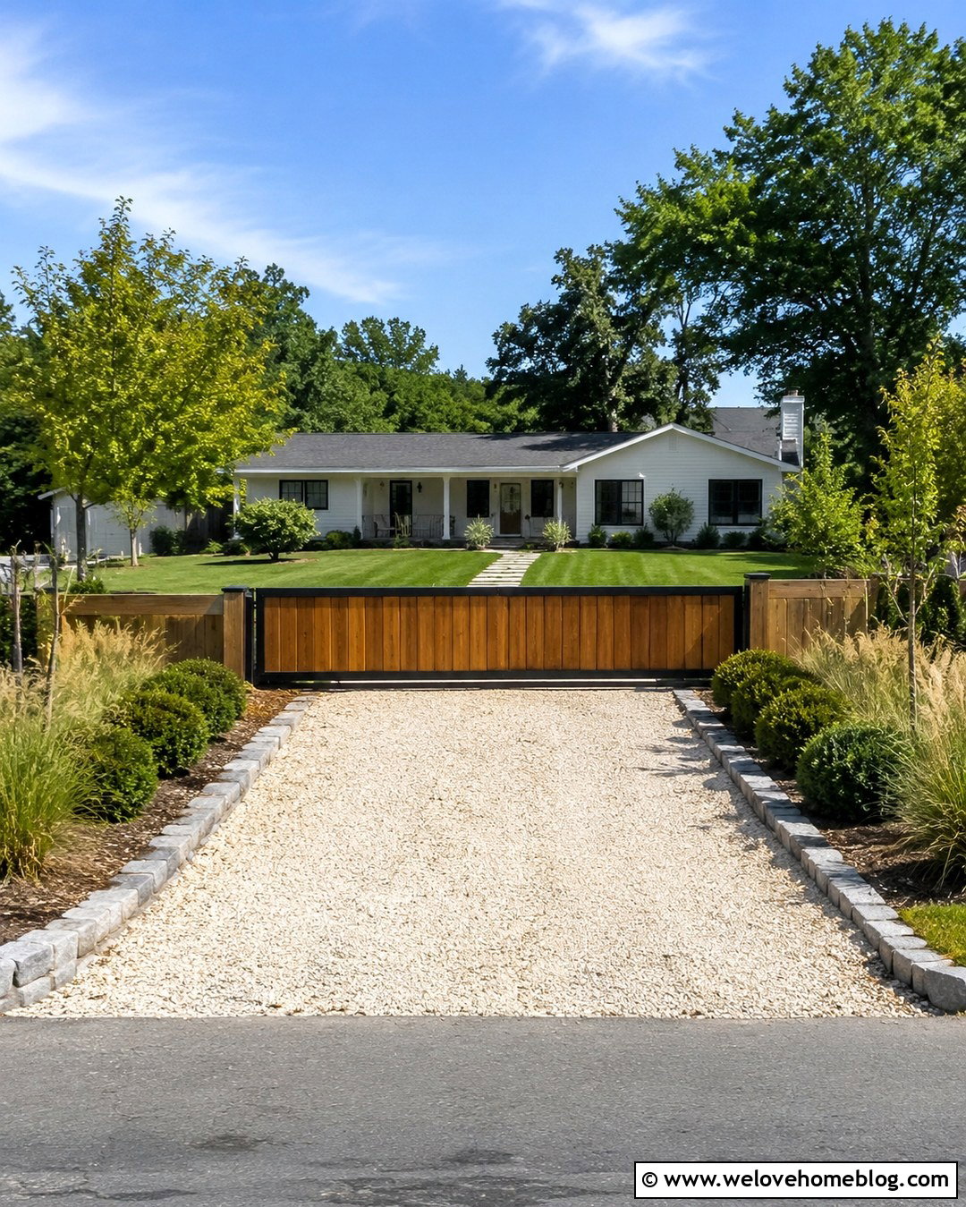 Cedar Brown Sliding Driveway Gate - 20 brown sliding driveway gate ideas