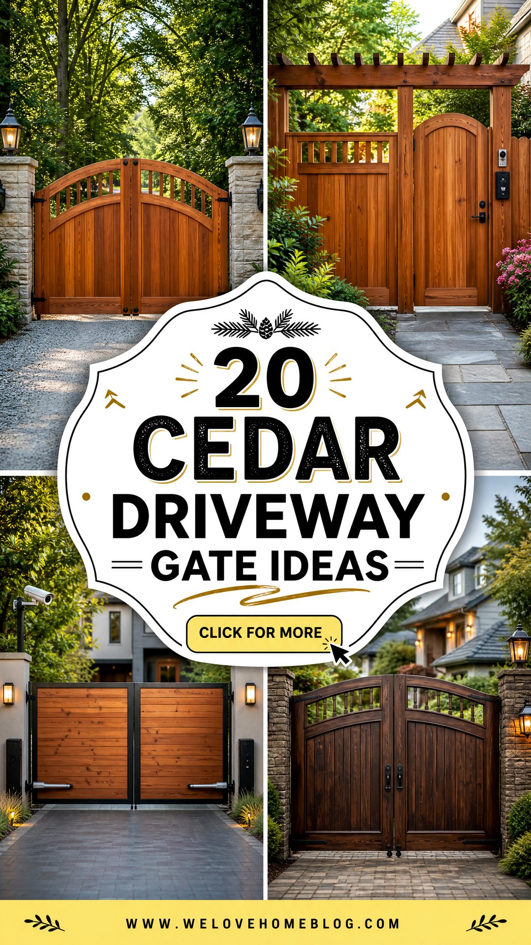 20 Cedar Driveway Gate Ideas for Warm Natural Curb Appeal - 20 Cedar Driveway Gate Ideas for Warm, Natural Curb Appeal