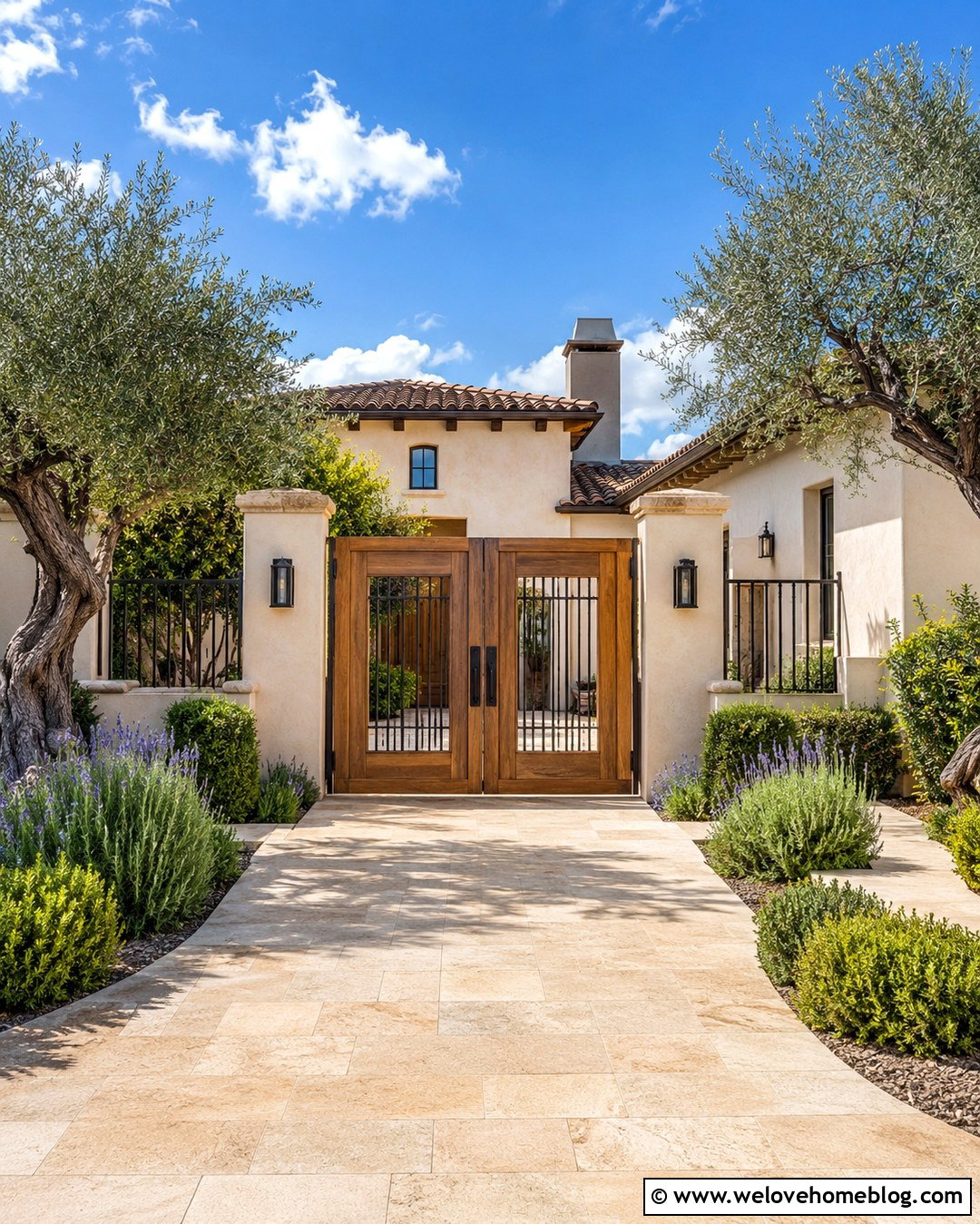 Cedar Driveway Gate With Iron Inserts - 20 Cedar Driveway Gate Ideas
