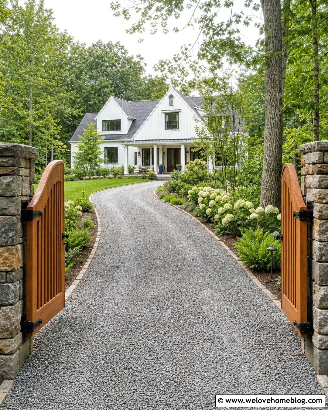 20 Entrance Gates Driveway Stone Pillars Ideas With Grandeur