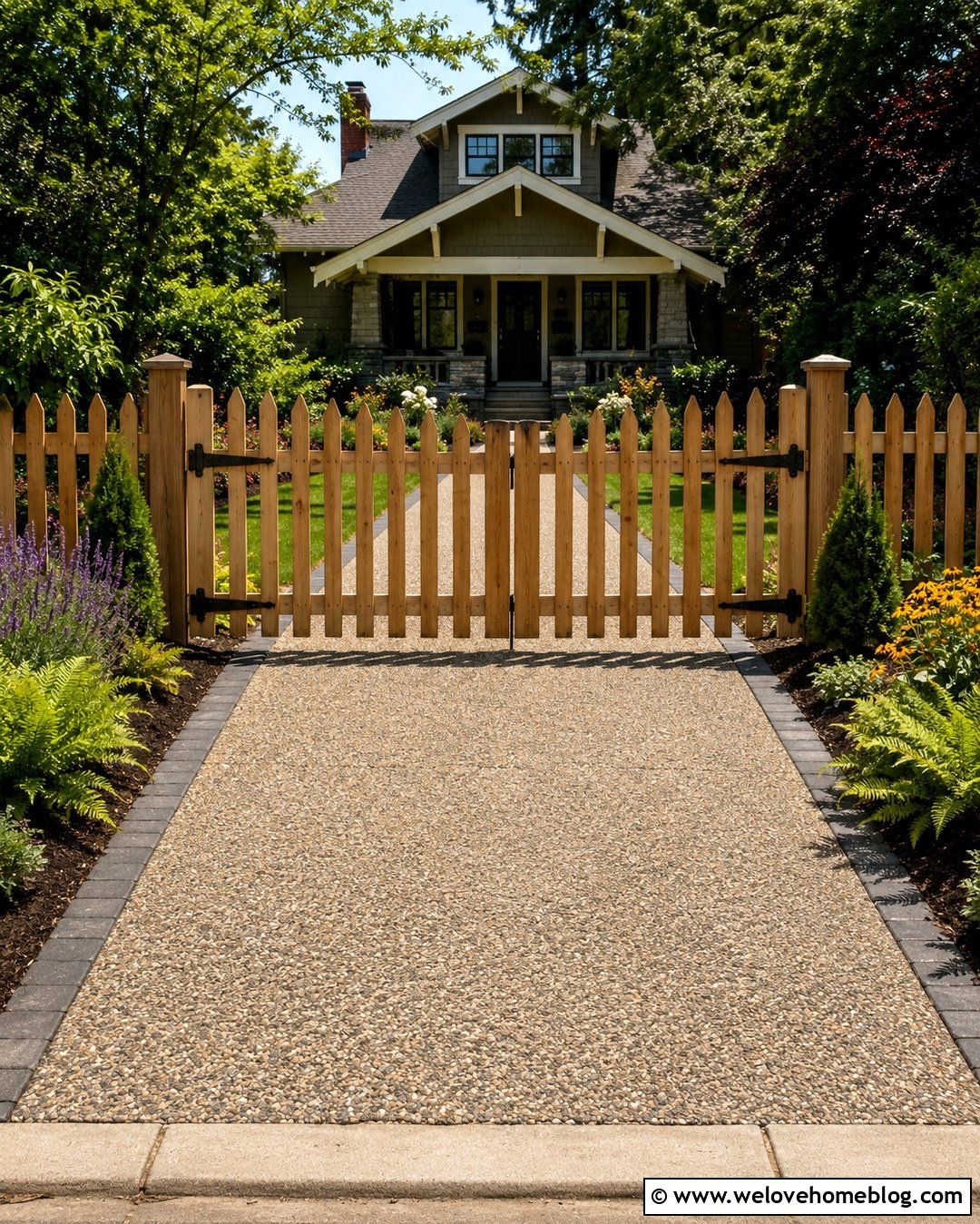 Cedar Picket Fence Driveway Gate - 20 Picket Fence Driveway Gate Ideas