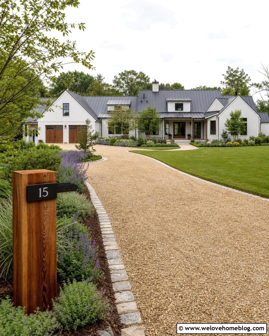Cedar Post Driveway Number Sign - 25 Driveway Number Sign Ideas