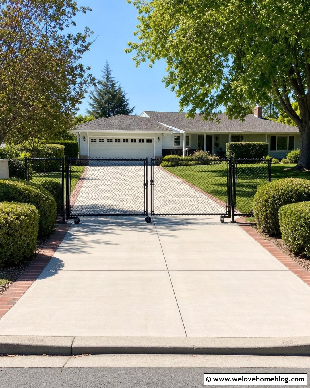 Chain Link Rolling Portable Driveway Gate - 20 portable driveway gate ideas