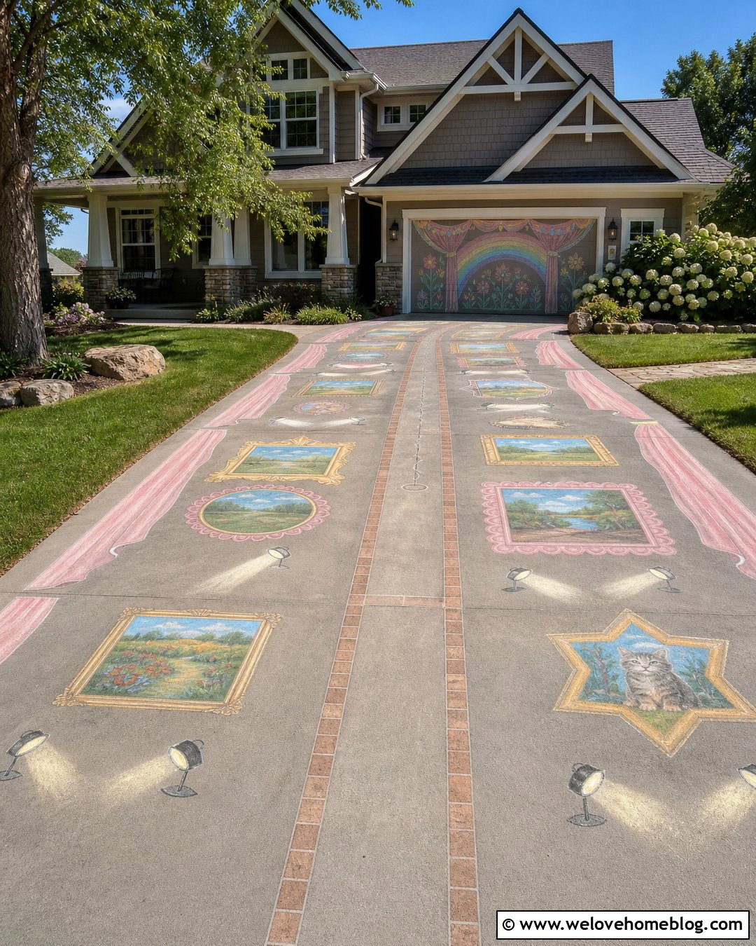 Chalk Driveway Family Art Gallery