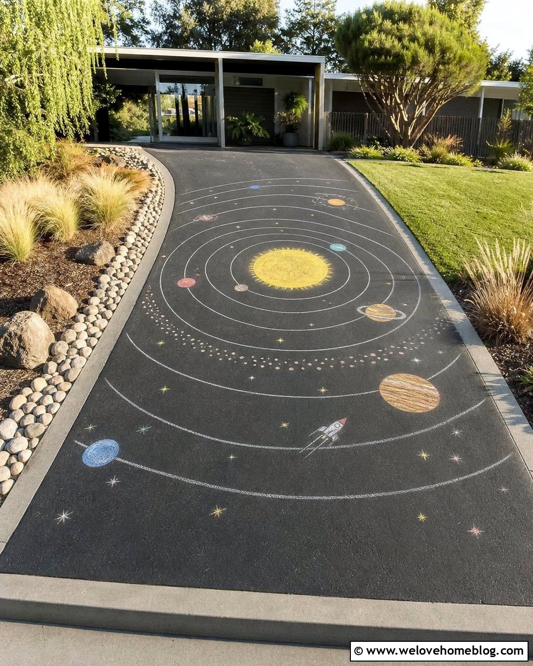 Chalk Driveway Solar System - 25 Chalk Driveway Ideas