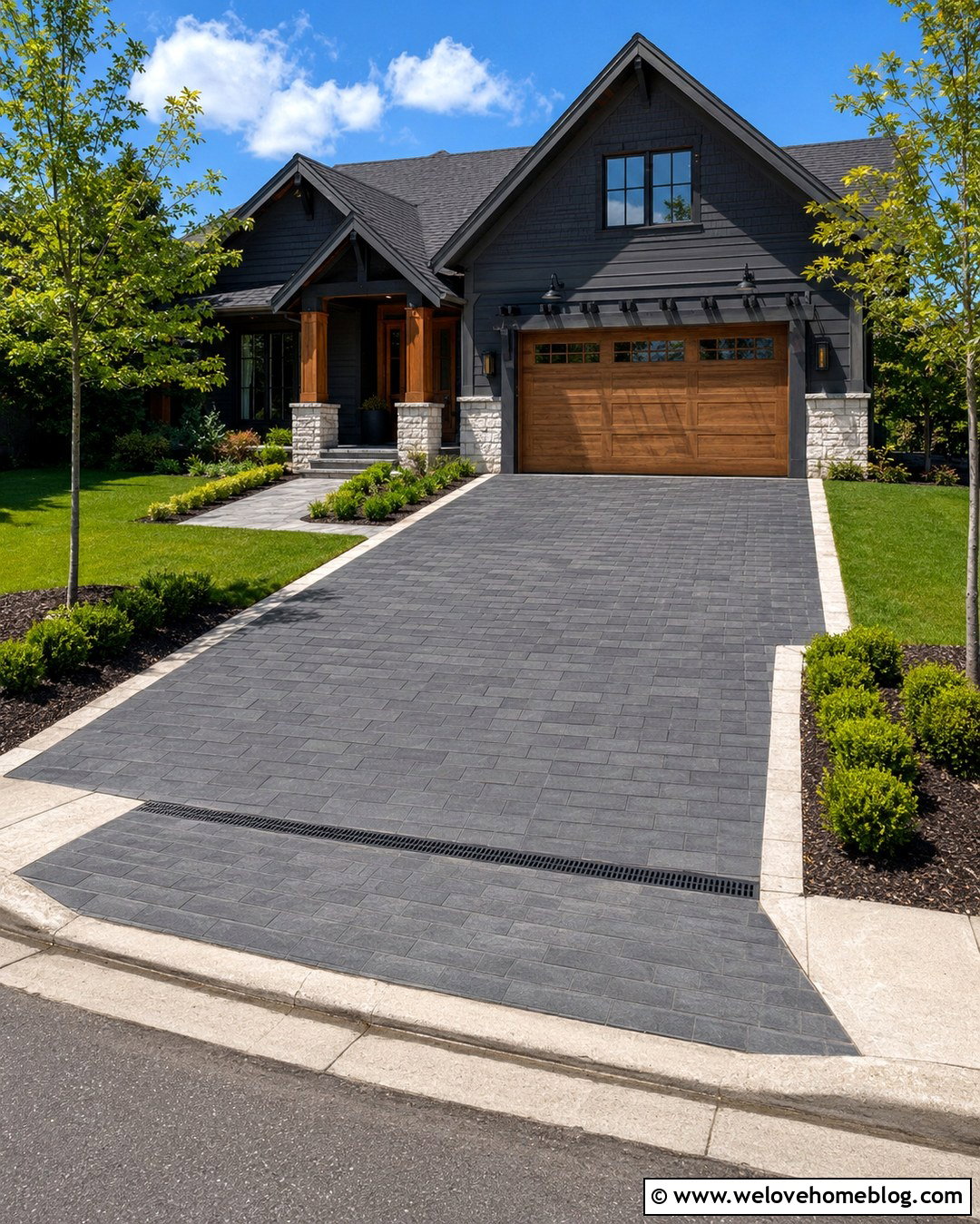 Channel Drain Curb Ramp With Paver Driveway - 20 curb ramp driveway ideas