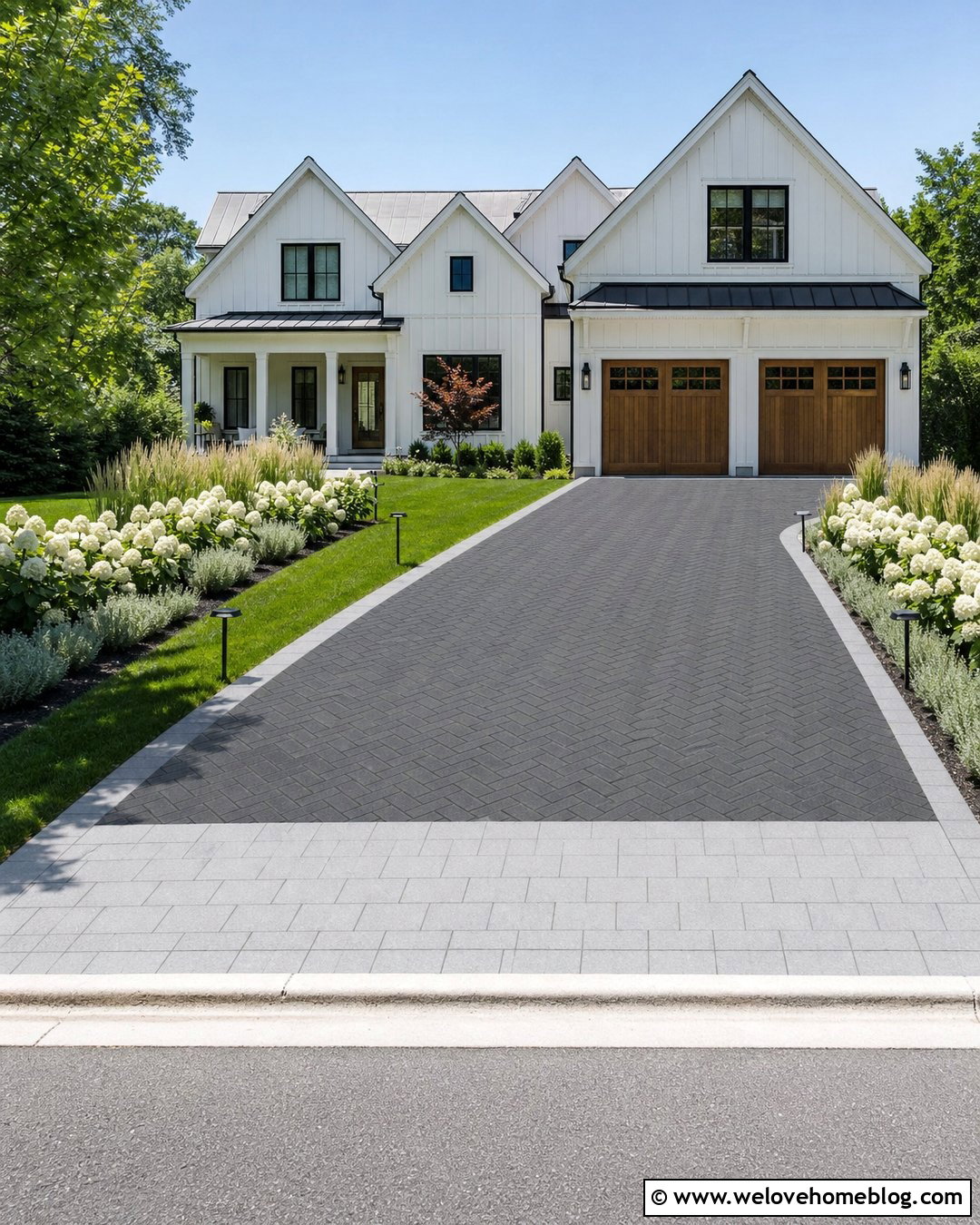 Charcoal Concrete Block Driveway - 20 Concrete Block Driveway Ideas