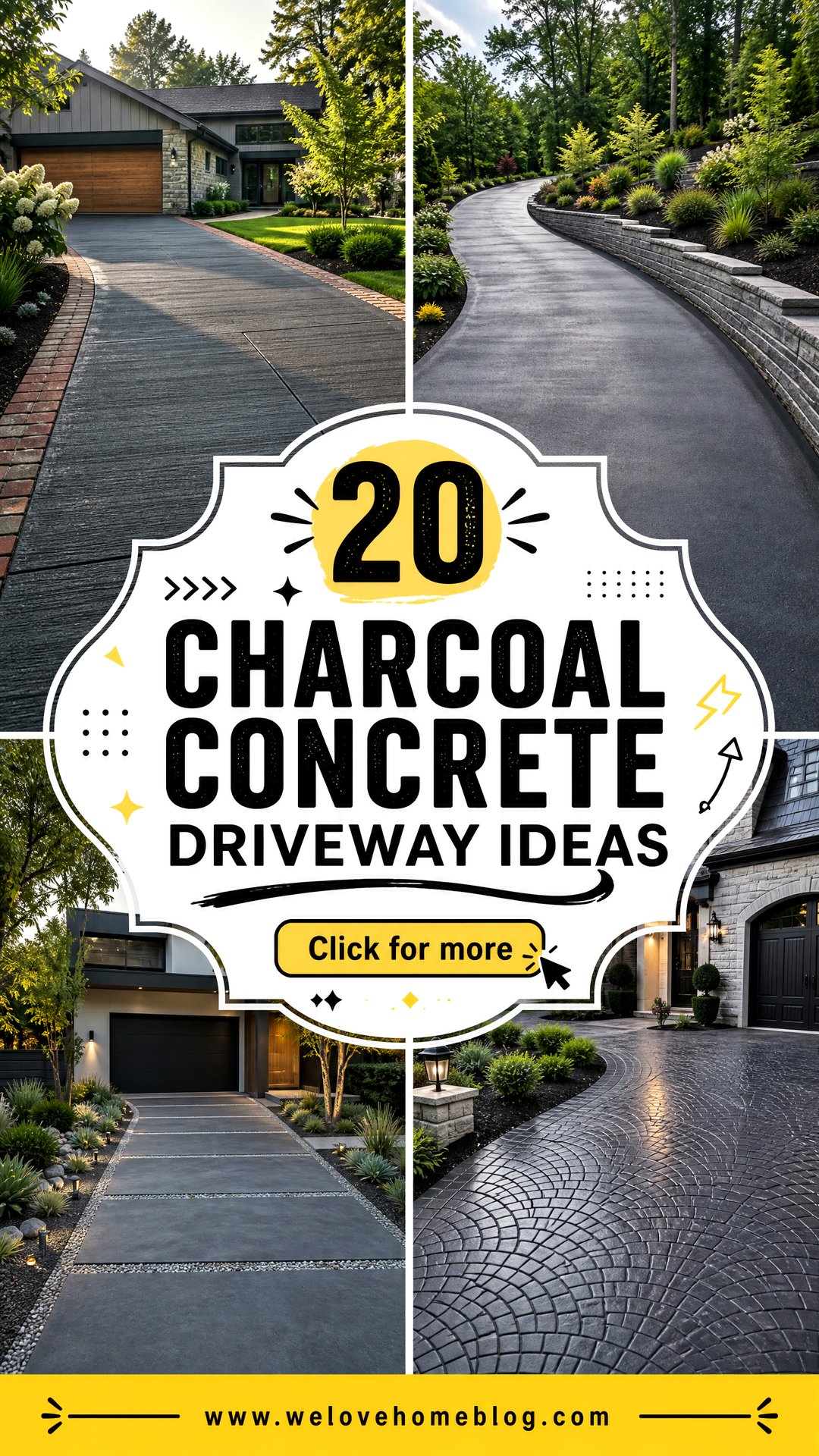 20 Charcoal Concrete Driveway Ideas for Sleek Modern Homes - 20 Charcoal Concrete Driveway Ideas for Sleek Modern Homes