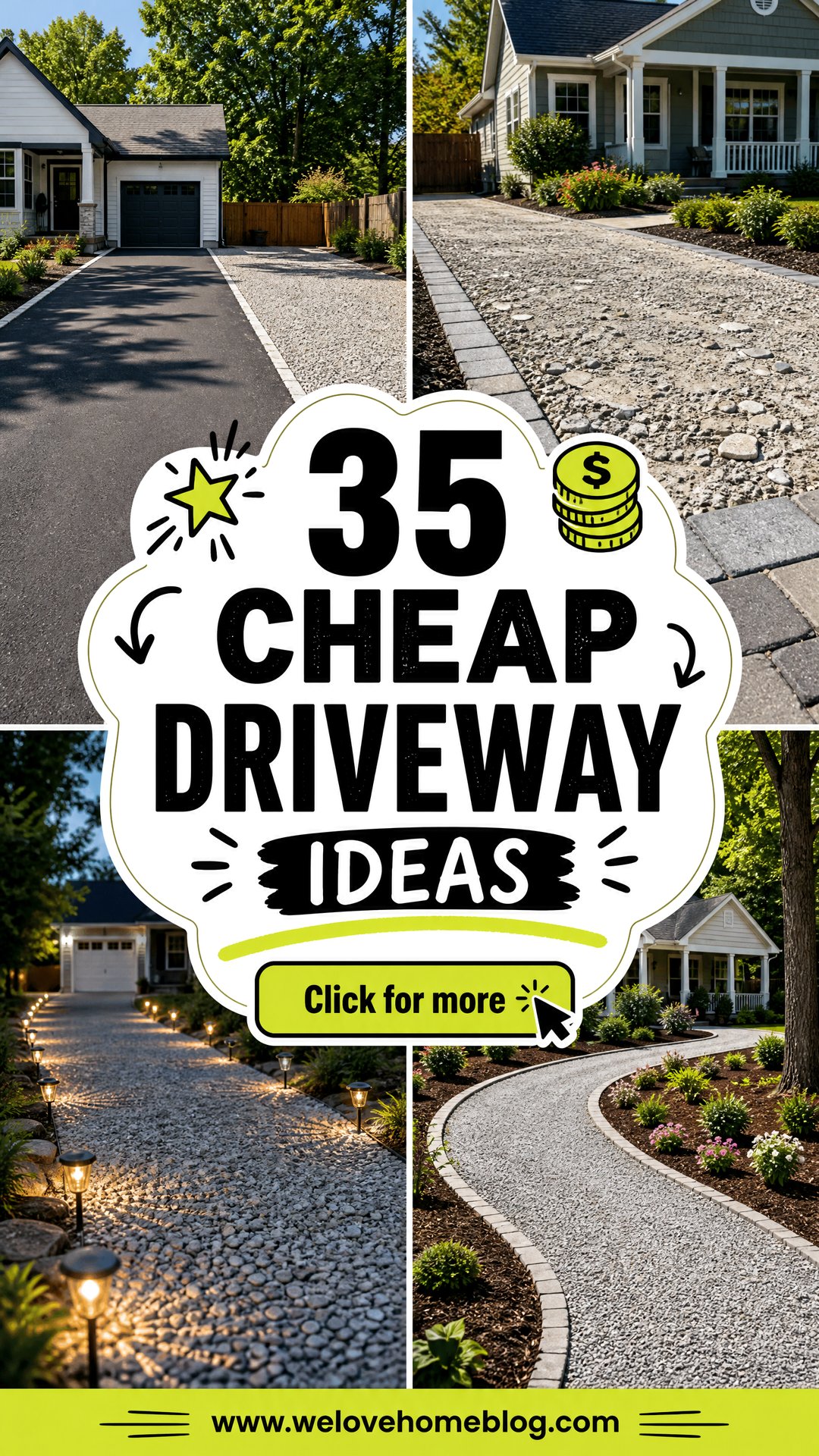 35 Cheap Driveway Ideas That Look Stylish on Any Budget - 35 Cheap Driveway Ideas That Look Stylish on Any Budget