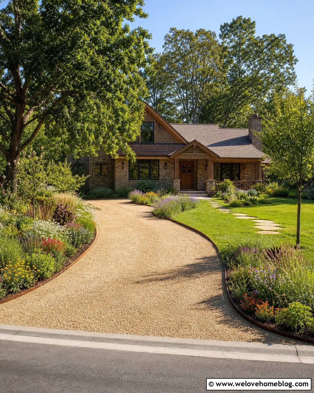 Cheap Gravel Driveway With Wildflower Borders - 20 cheap gravel driveway ideas