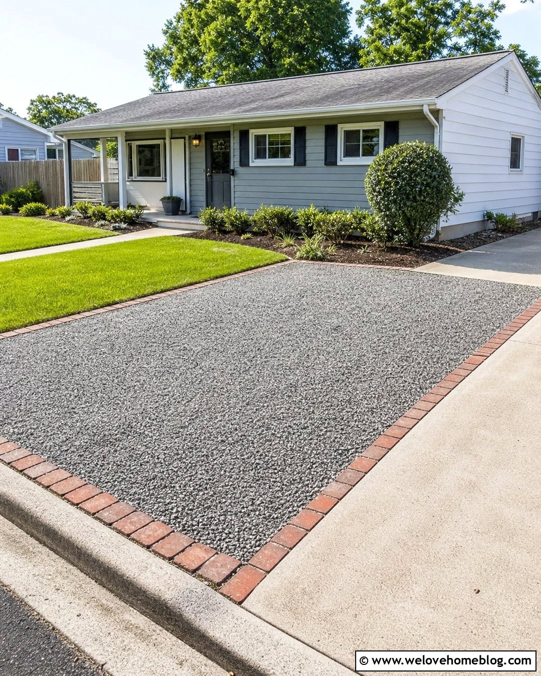 Cheap Gravel Parking Pad With Paver Border - 20 cheap gravel driveway ideas