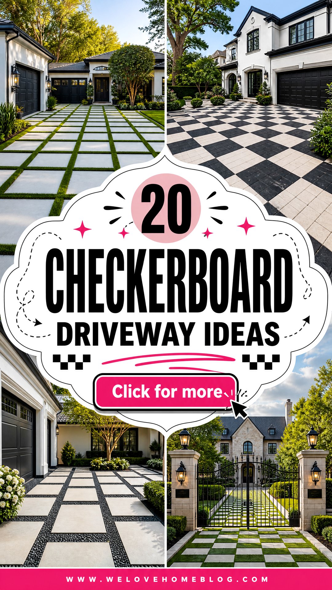 20 Checkerboard Driveway Ideas for Bold Playful Curb Appeal - 20 Checkerboard Driveway Ideas for Bold, Playful Curb Appeal