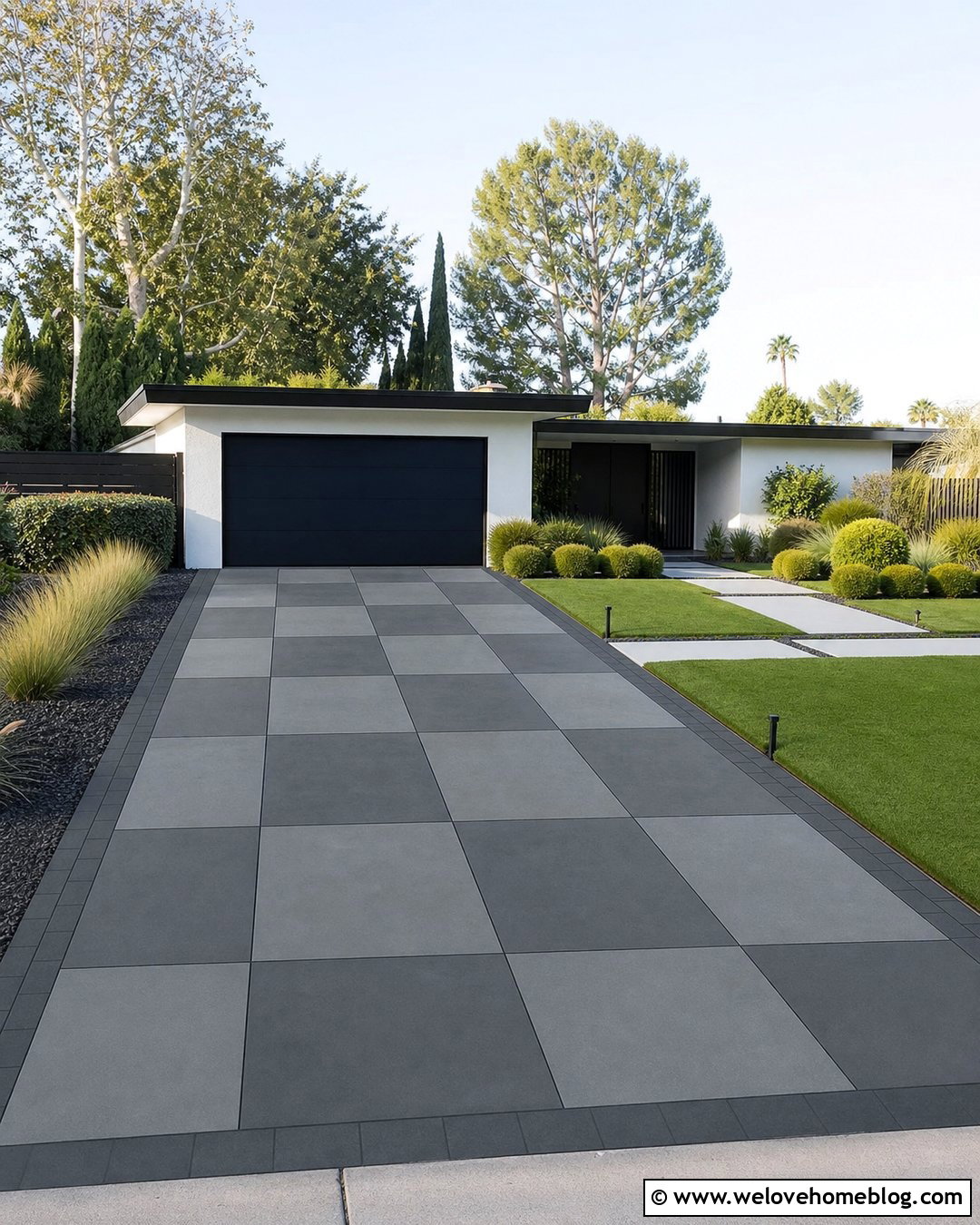 Checkerboard Driveway Tiles - 35 driveway tiles ideas