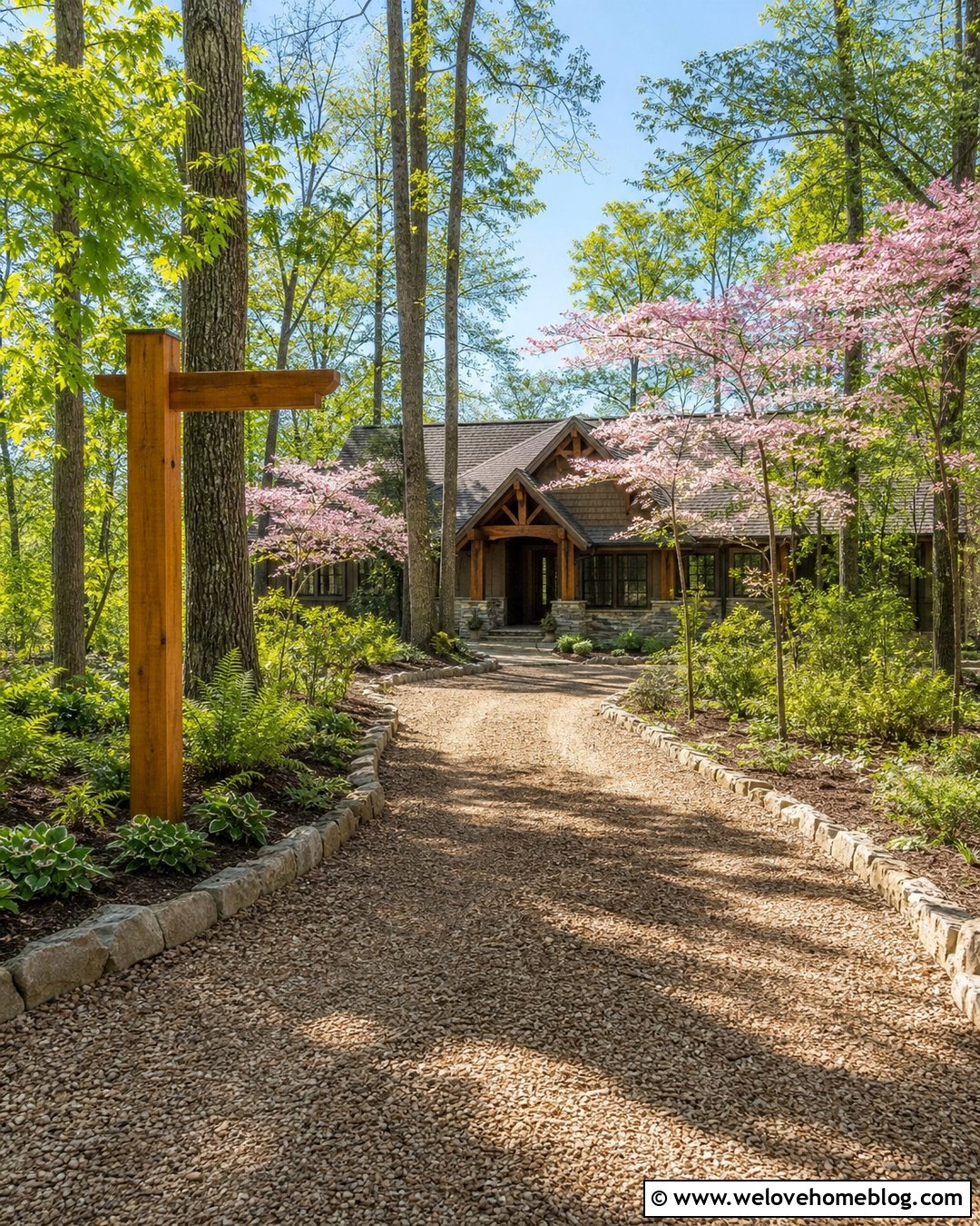 Cherry Blossom Tree Driveway With Woodland Planting - 20 Cherry Blossom Tree Driveway Ideas