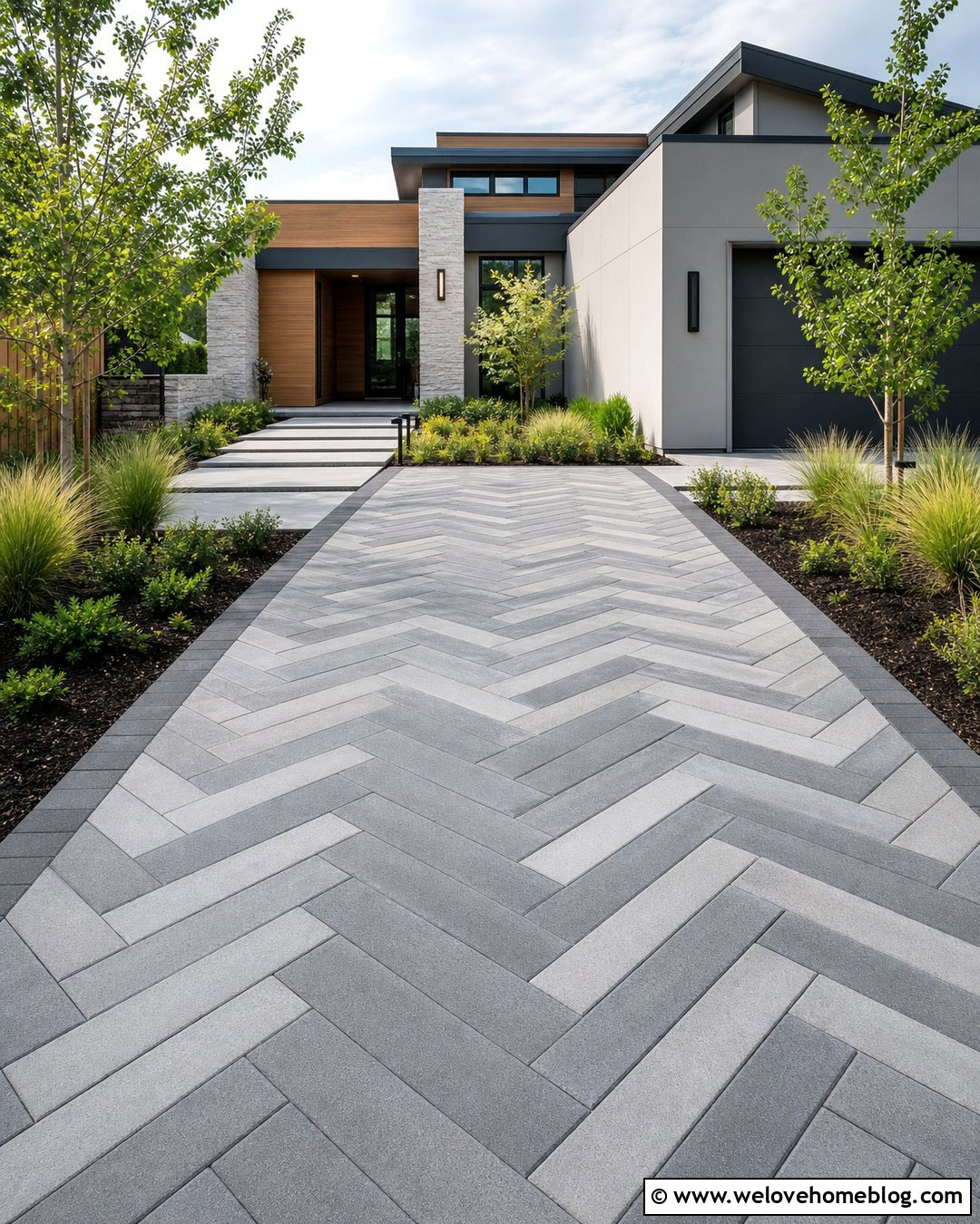 Chevron Driveway Paver Pattern - 20 Driveway Paver Patterns Ideas