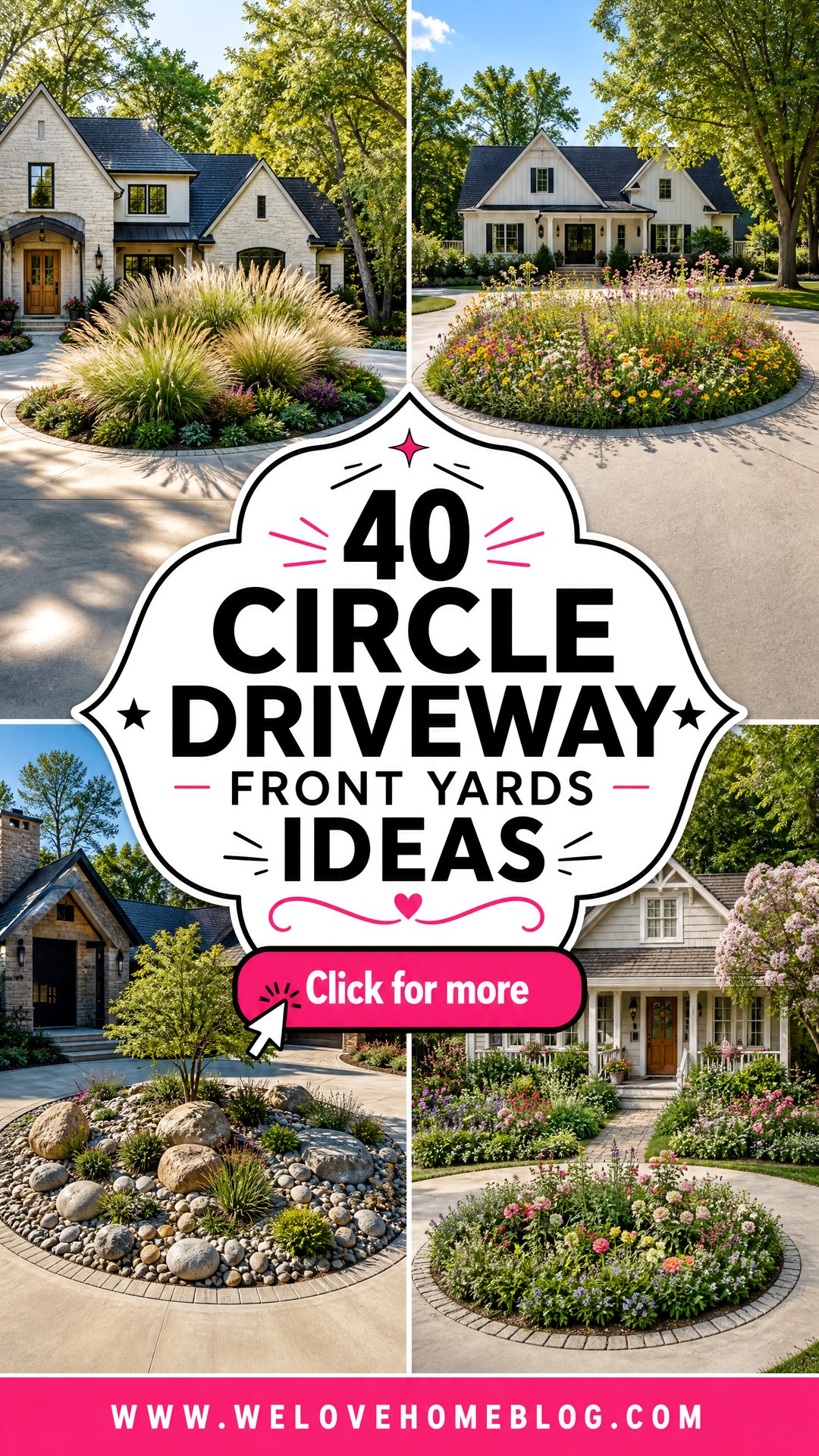 40 Circle Driveway Front Yards Ideas for Truly Grand Curb Appeal - 40 Circle Driveway Front Yards Ideas for Truly Grand Curb Appeal