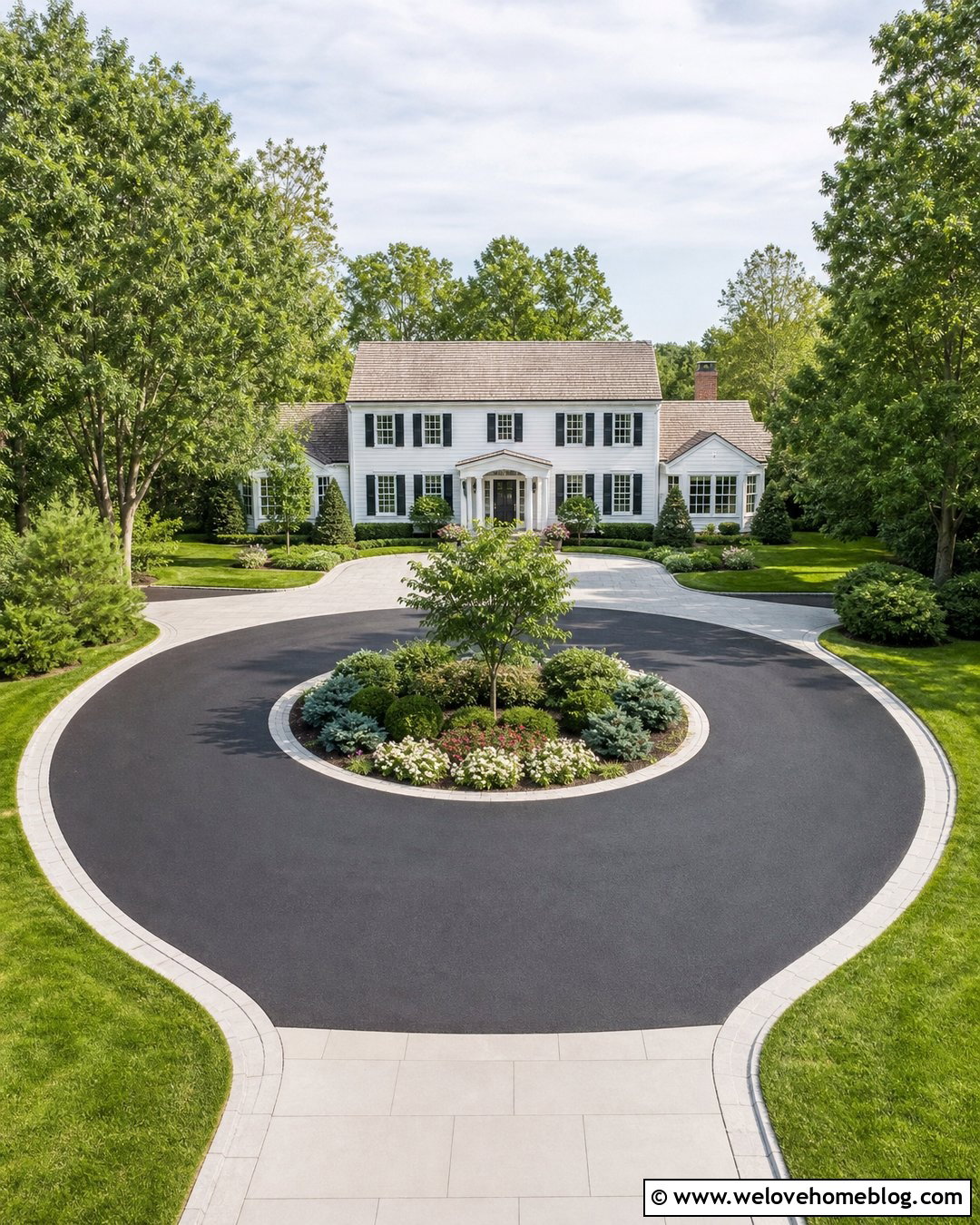 Circular Asphalt Driveway With Concrete Border - 20 asphalt driveway with concrete border ideas