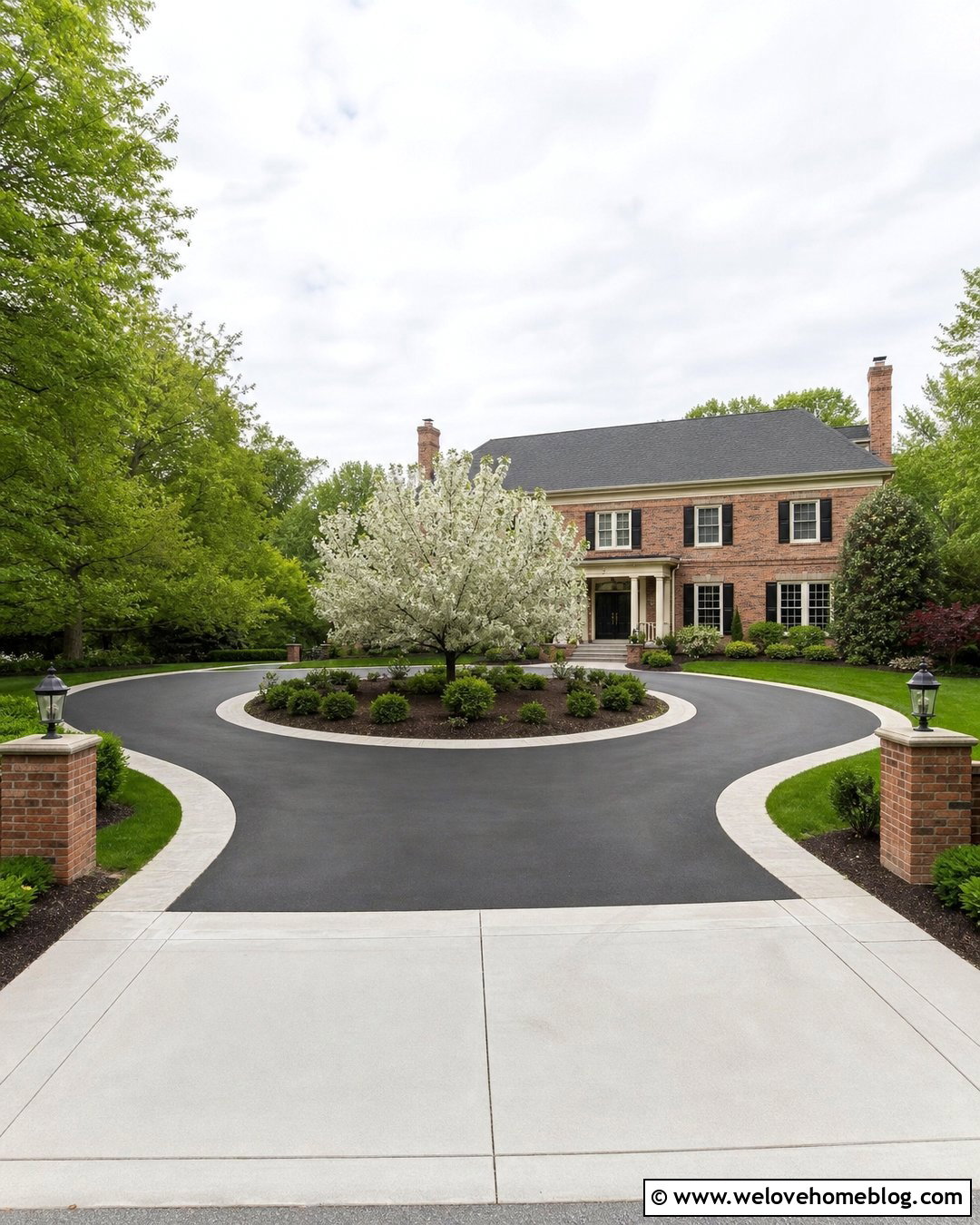 Circular Asphalt Driveway With Concrete Entrance - 20 Concrete To Asphalt Driveway Ideas