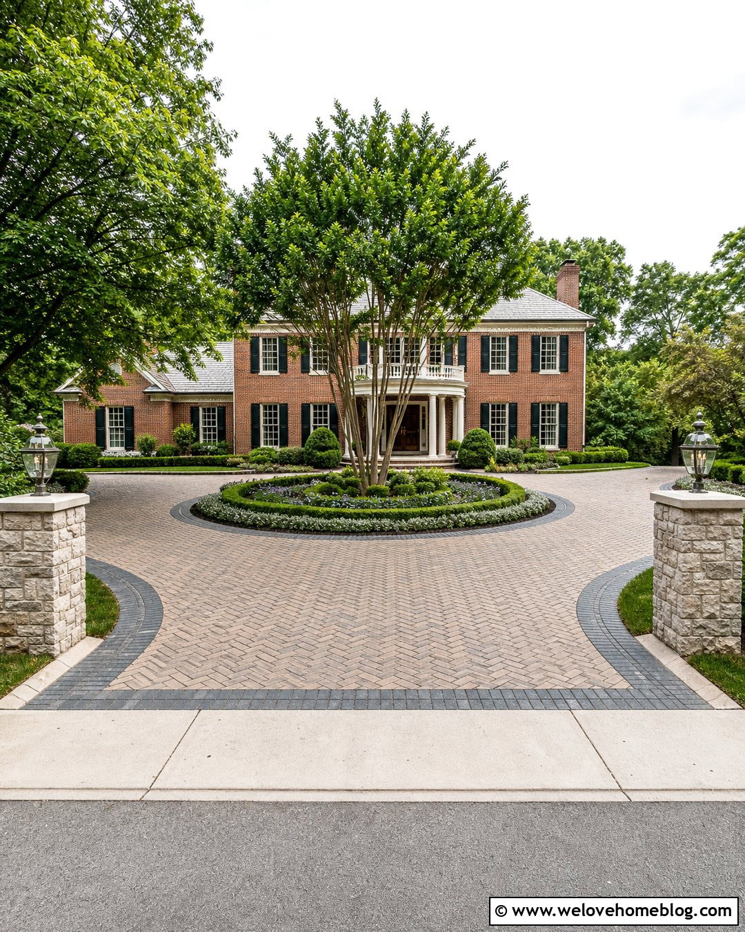 Circular Brindle Block Paving Driveway - 20 Brindle Block Paving Driveway Ideas