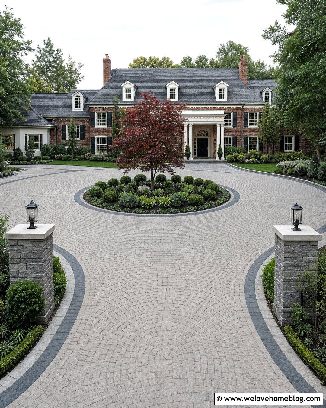 Circular Concrete Block Driveway - 20 Concrete Block Driveway Ideas