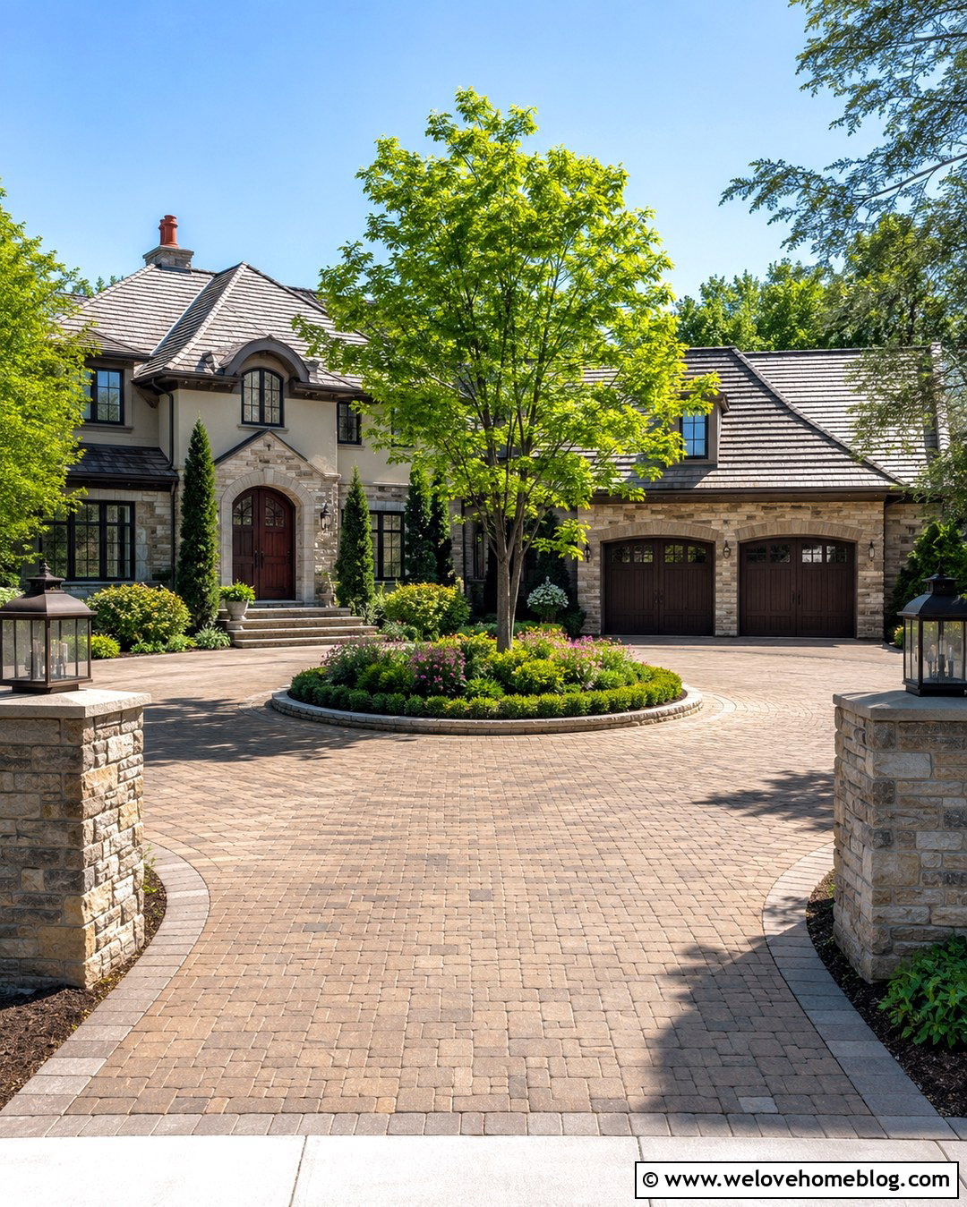 Circular Double Garage Driveway - 20 double garage driveway design ideas