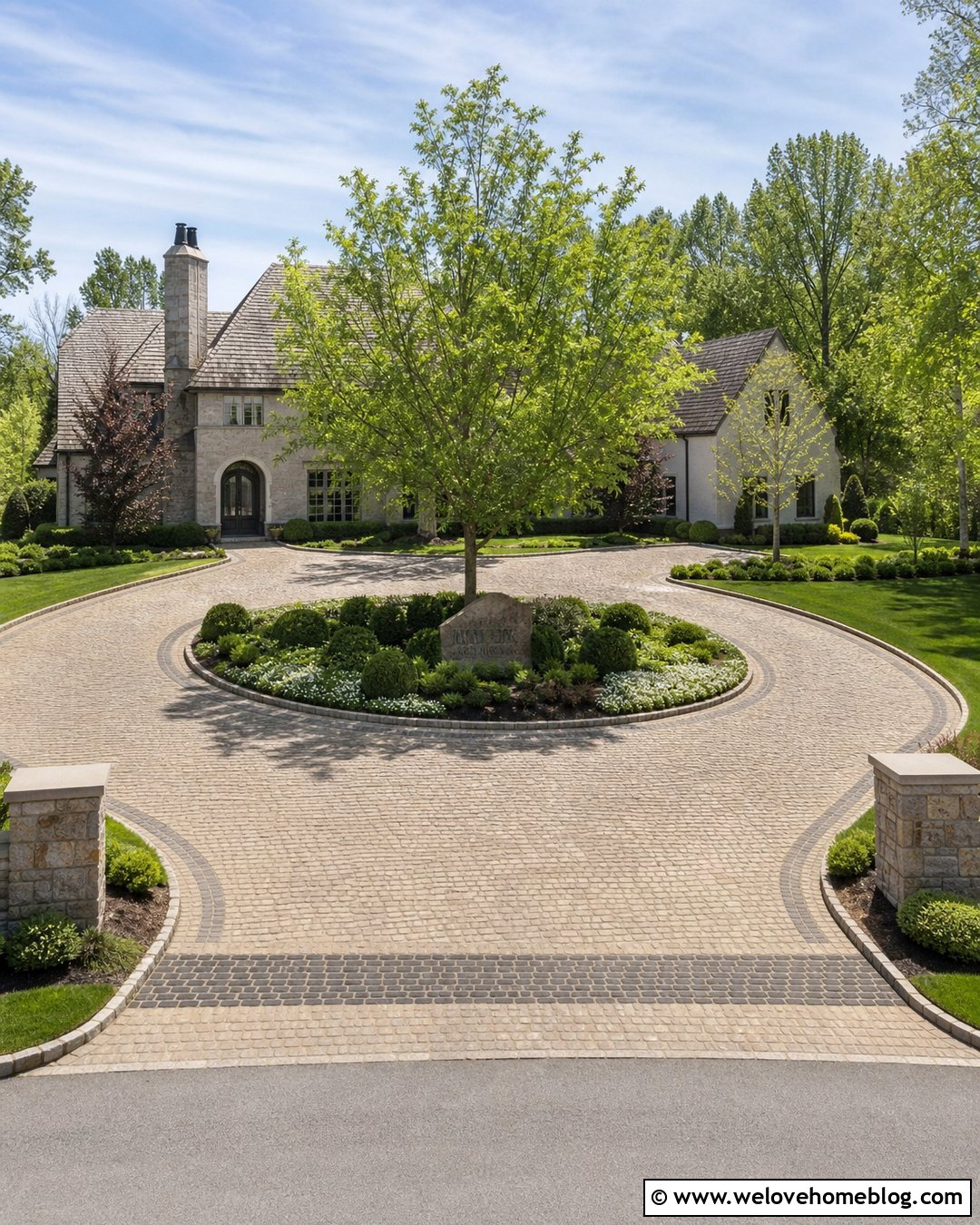 Circular Driveway Address Monument - 35 house number sign for yard driveways ideas